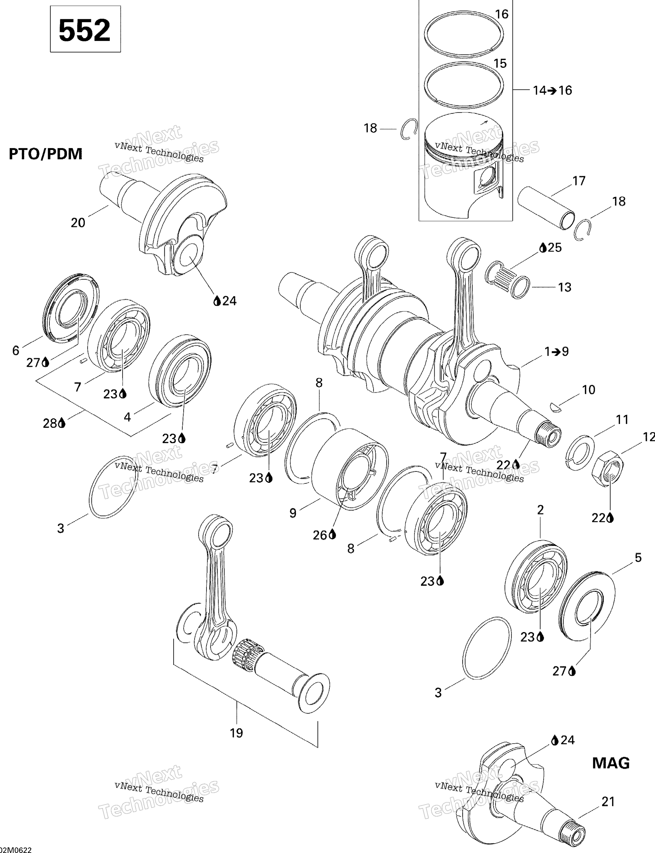 Коленчатый вал And Pistons