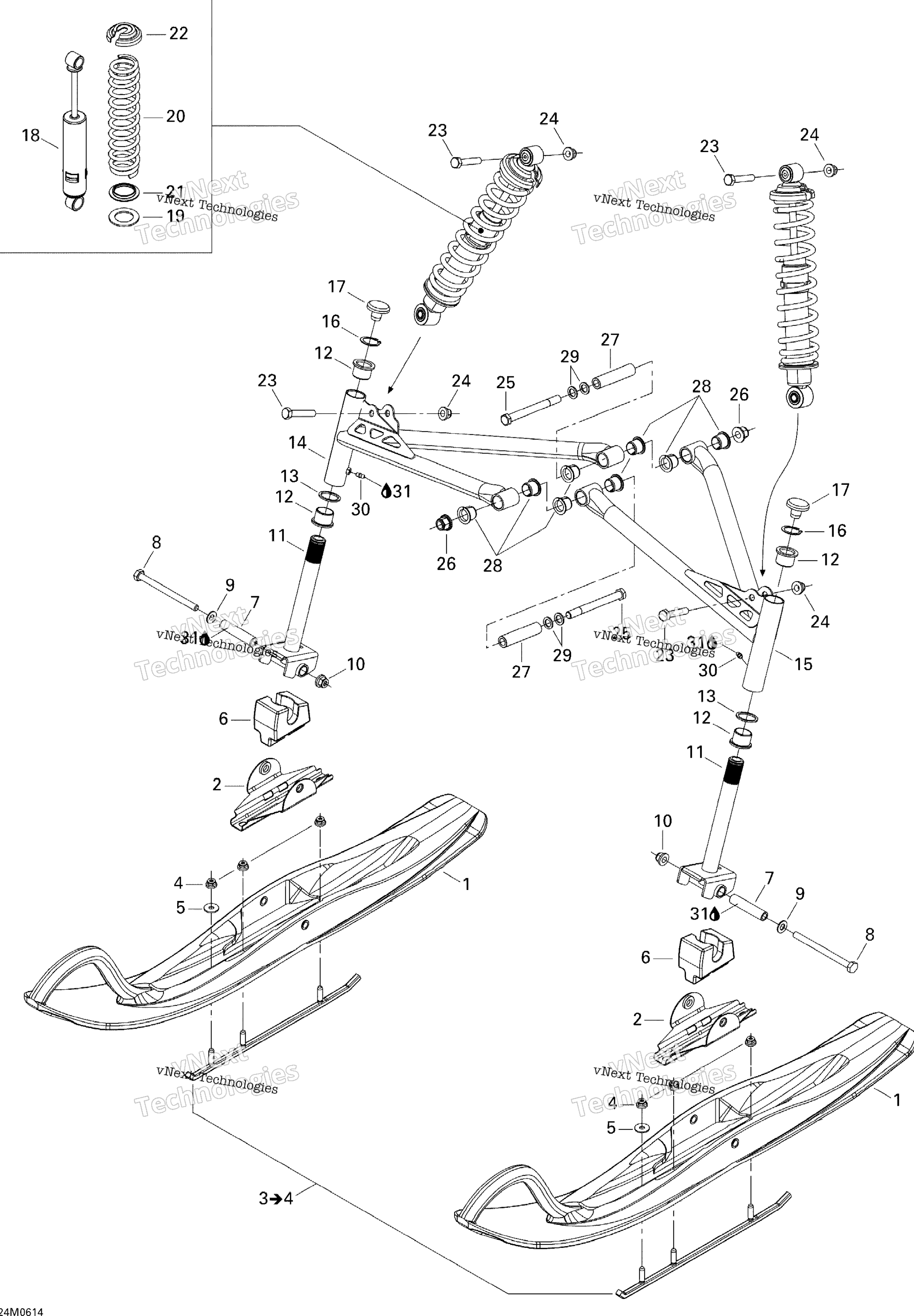 Передняя часть Suspension And Ski
