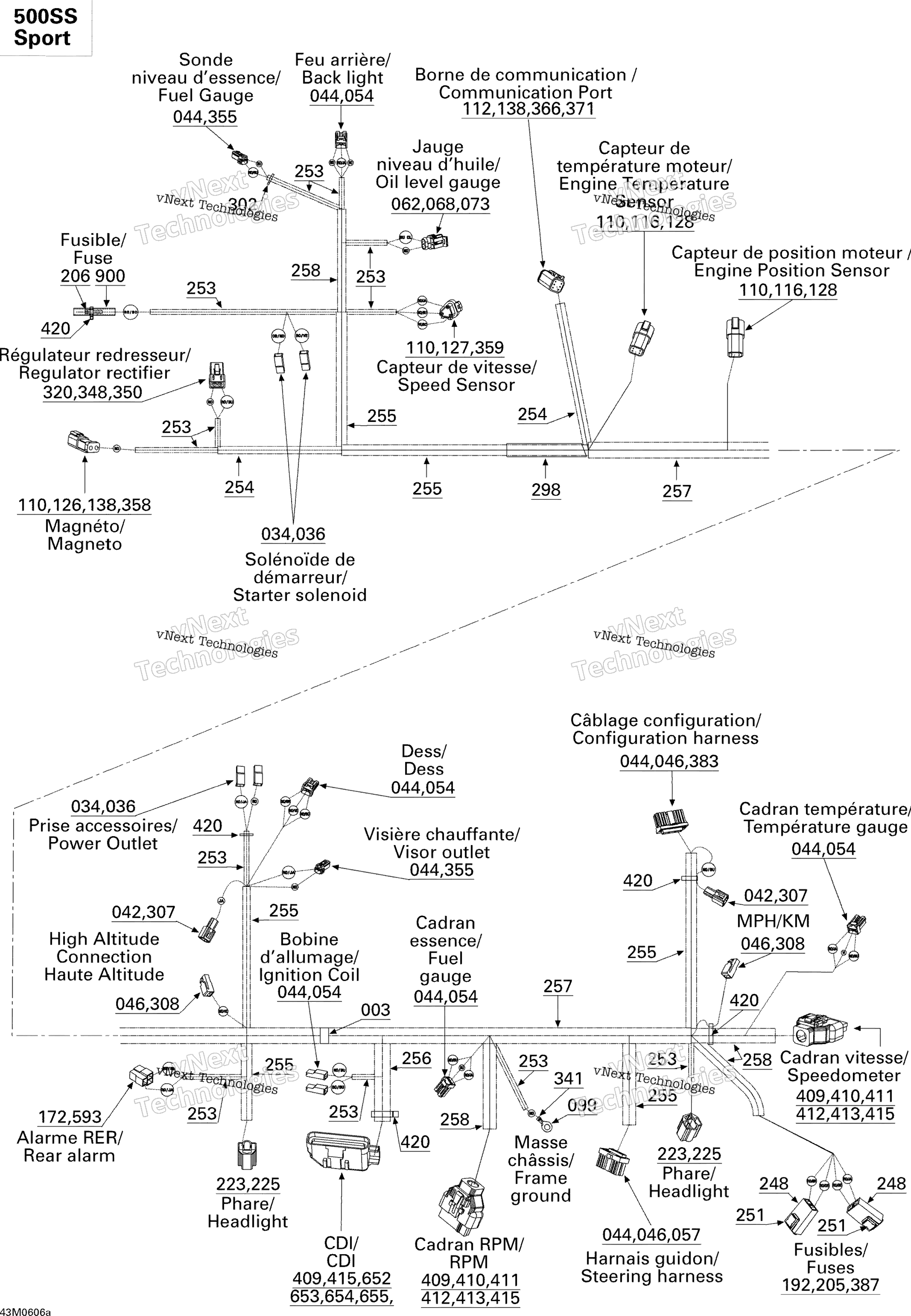 Электрооборудование Harness 500Ss