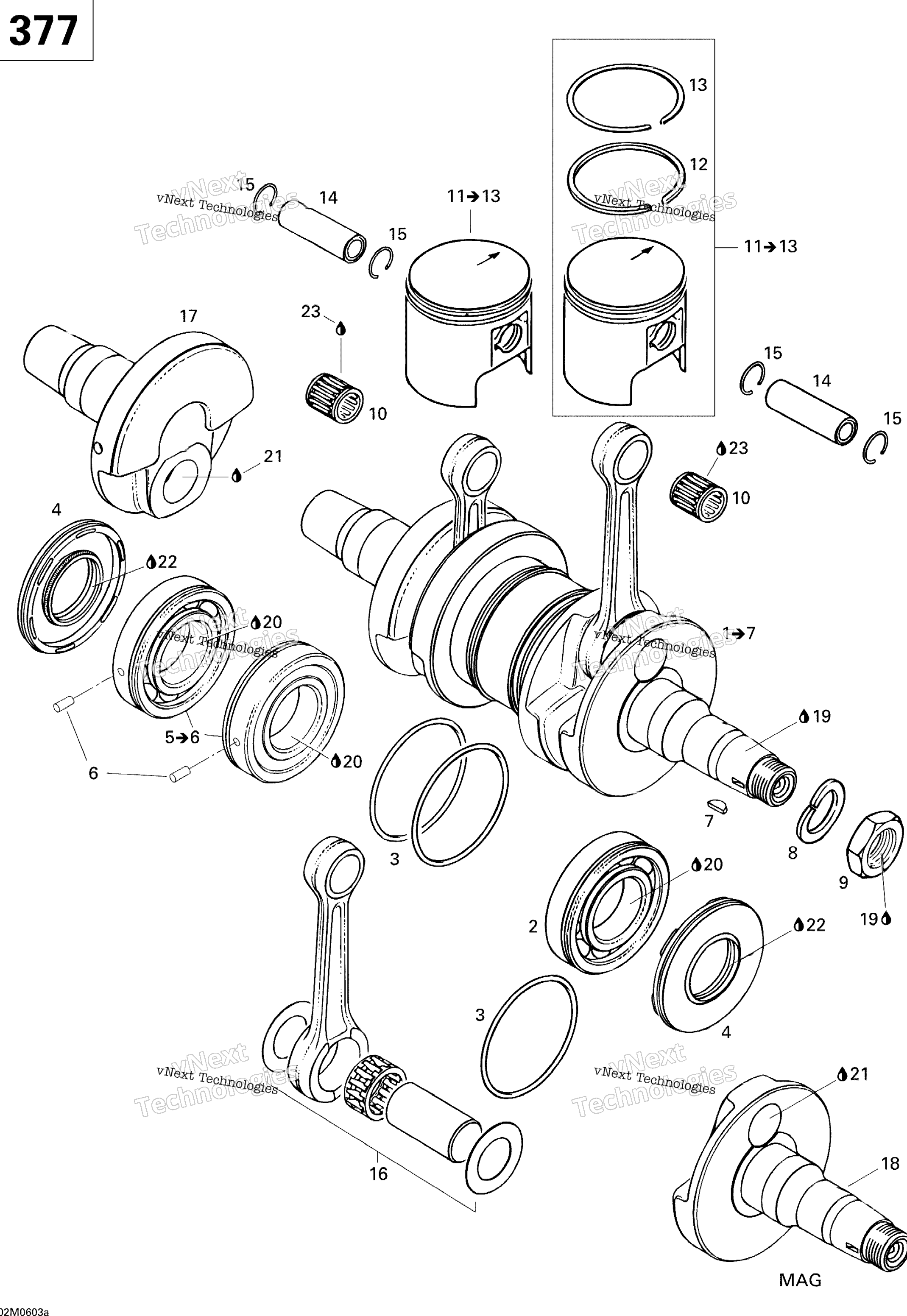 Коленчатый вал And Pistons 380F