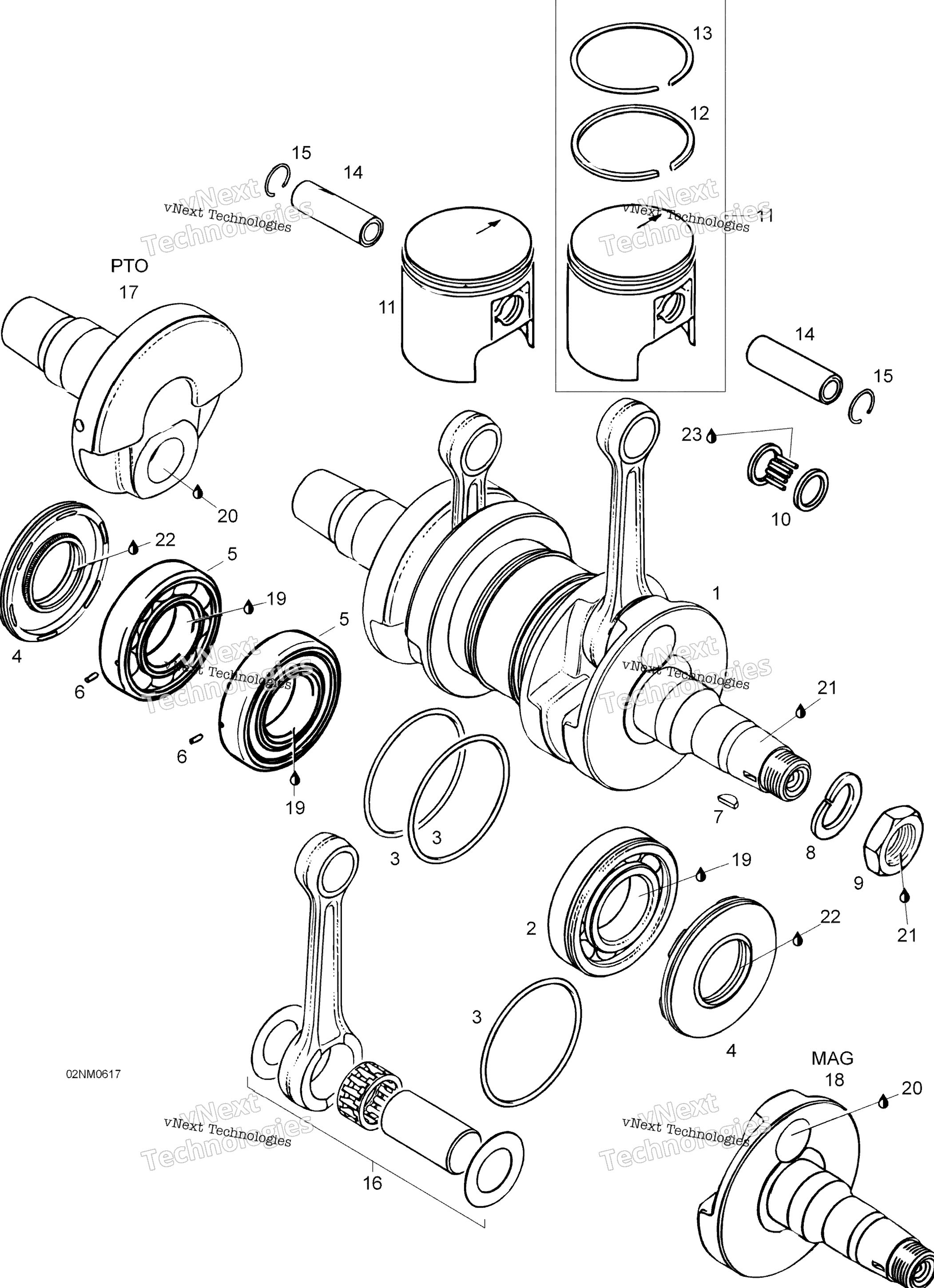 Коленчатый вал And Pistons