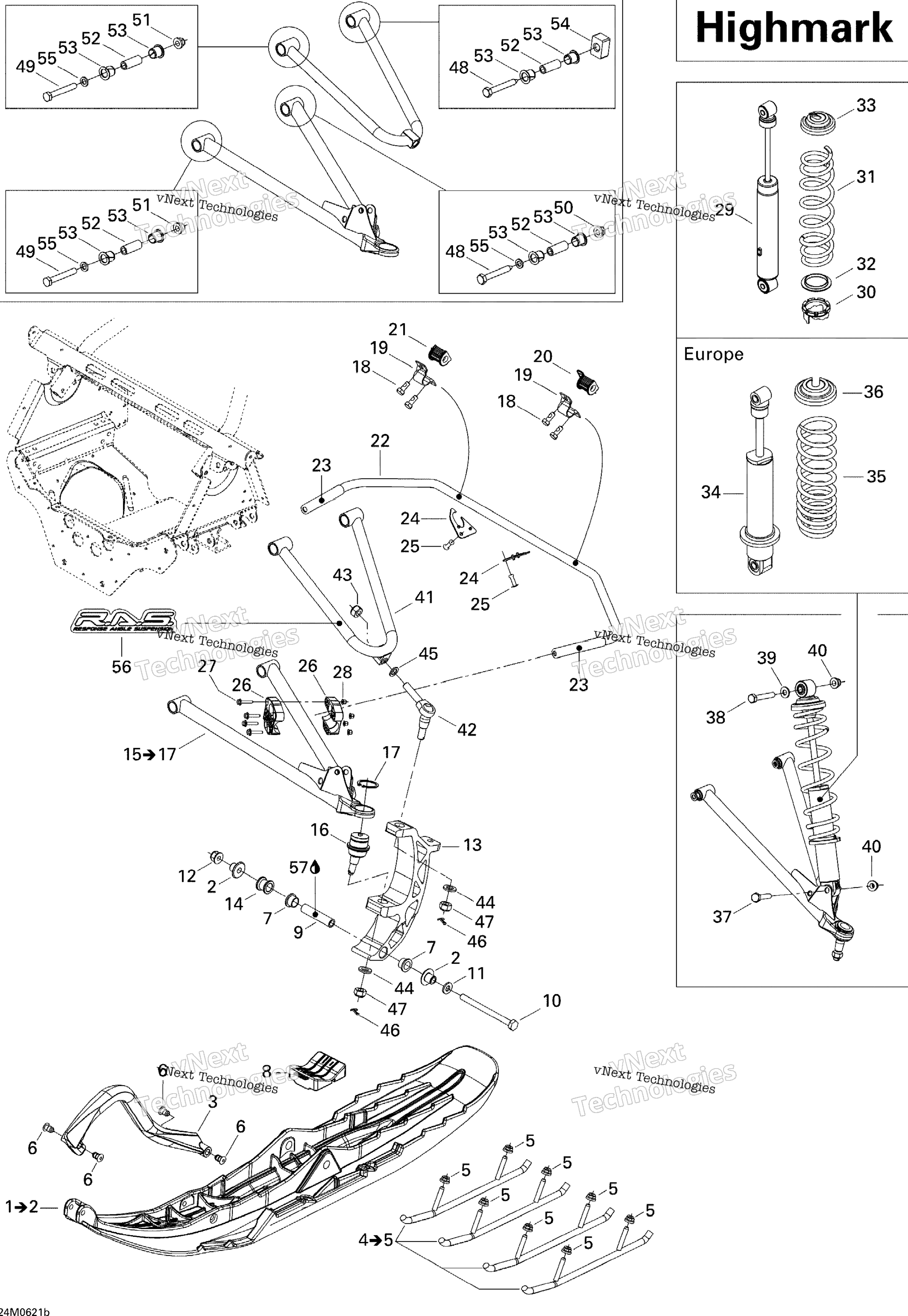 Передняя часть Suspension And Ski Hm