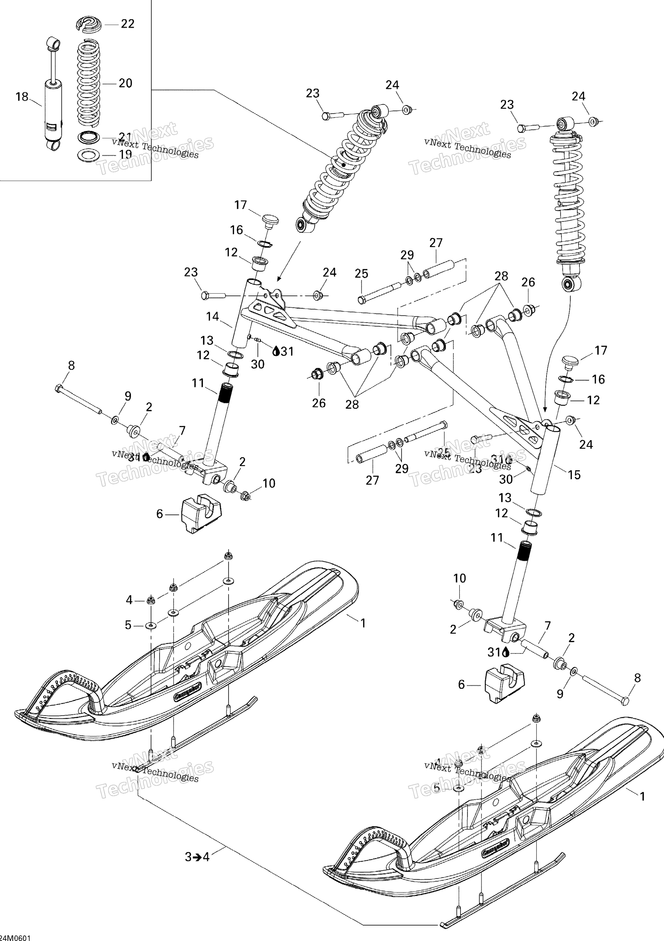 Передняя часть Suspension And Ski