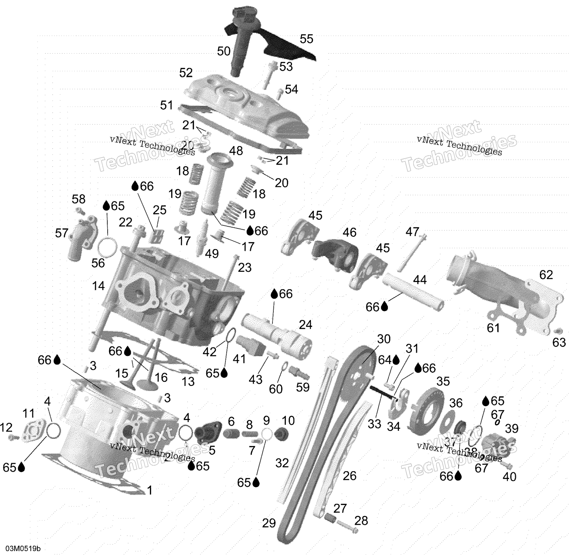 Цилиндр And Cylinder Head, Rear Side