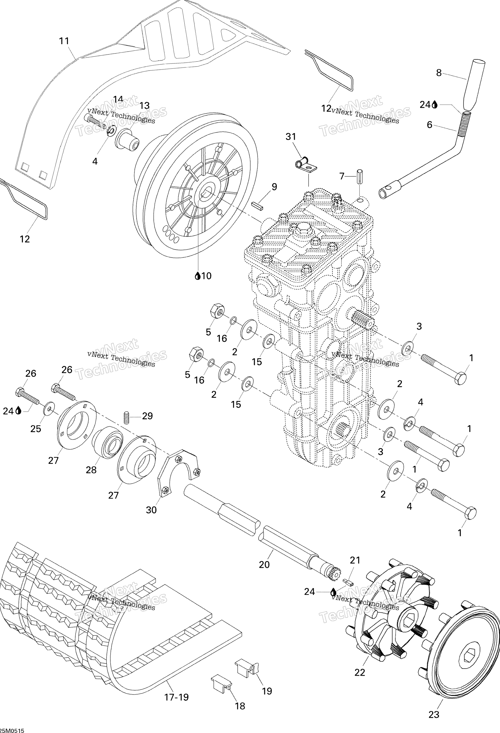 Привод Axle, Track And Belt Guard 550F Suv