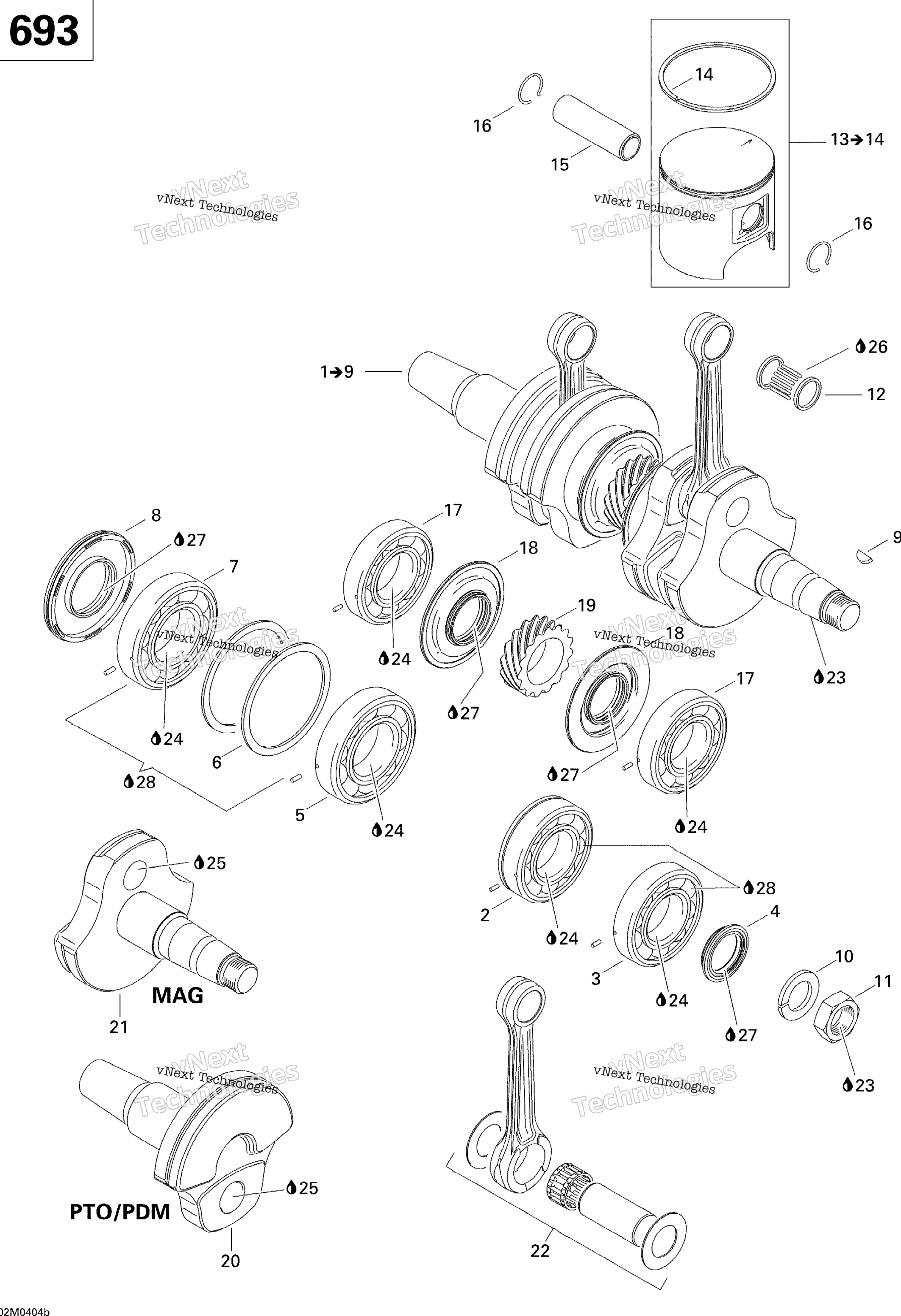 Коленчатый вал And Pistons (693)