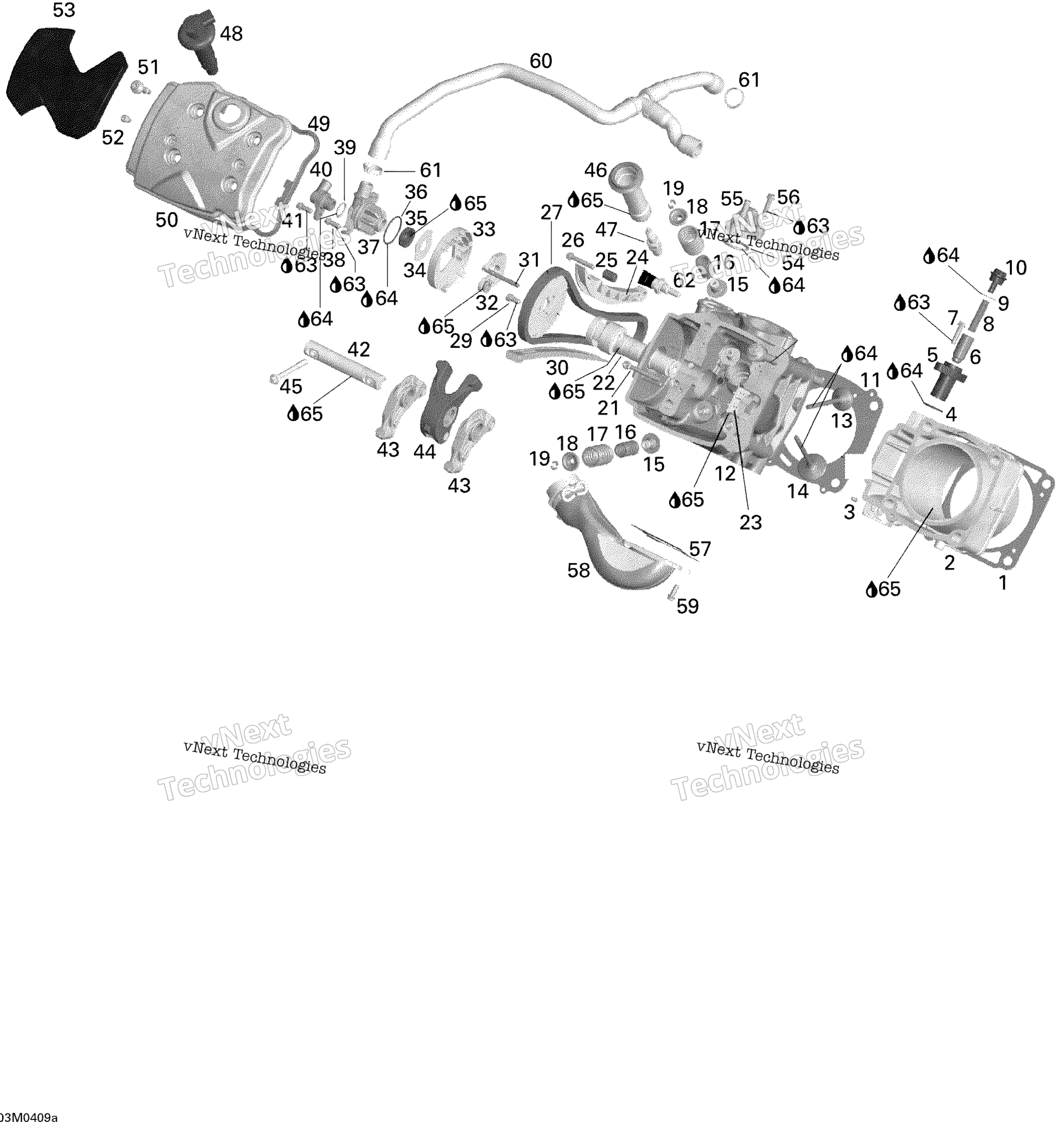 Цилиндр And Cylinder Head - Front Side