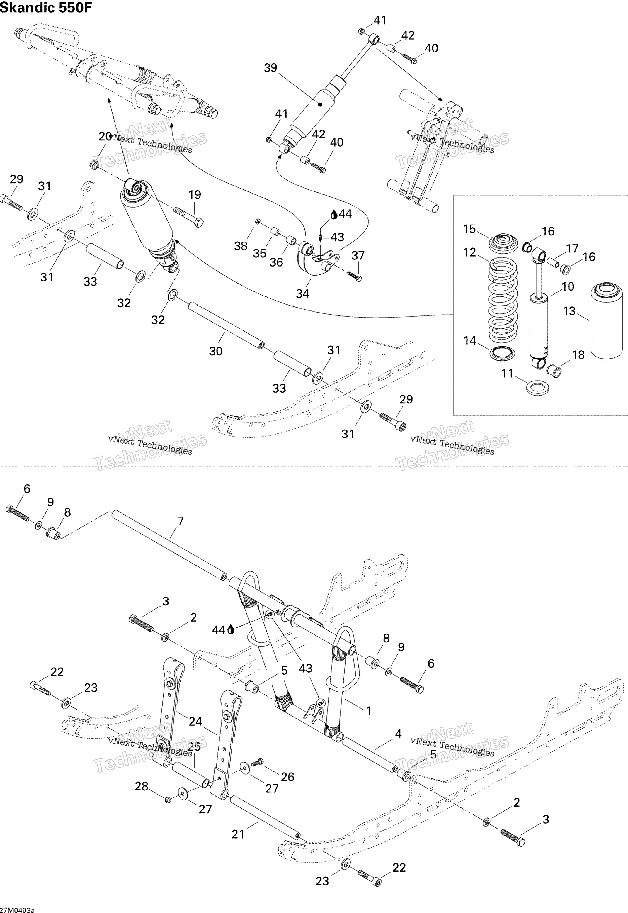 Передняя часть Arm Skandic 550F
