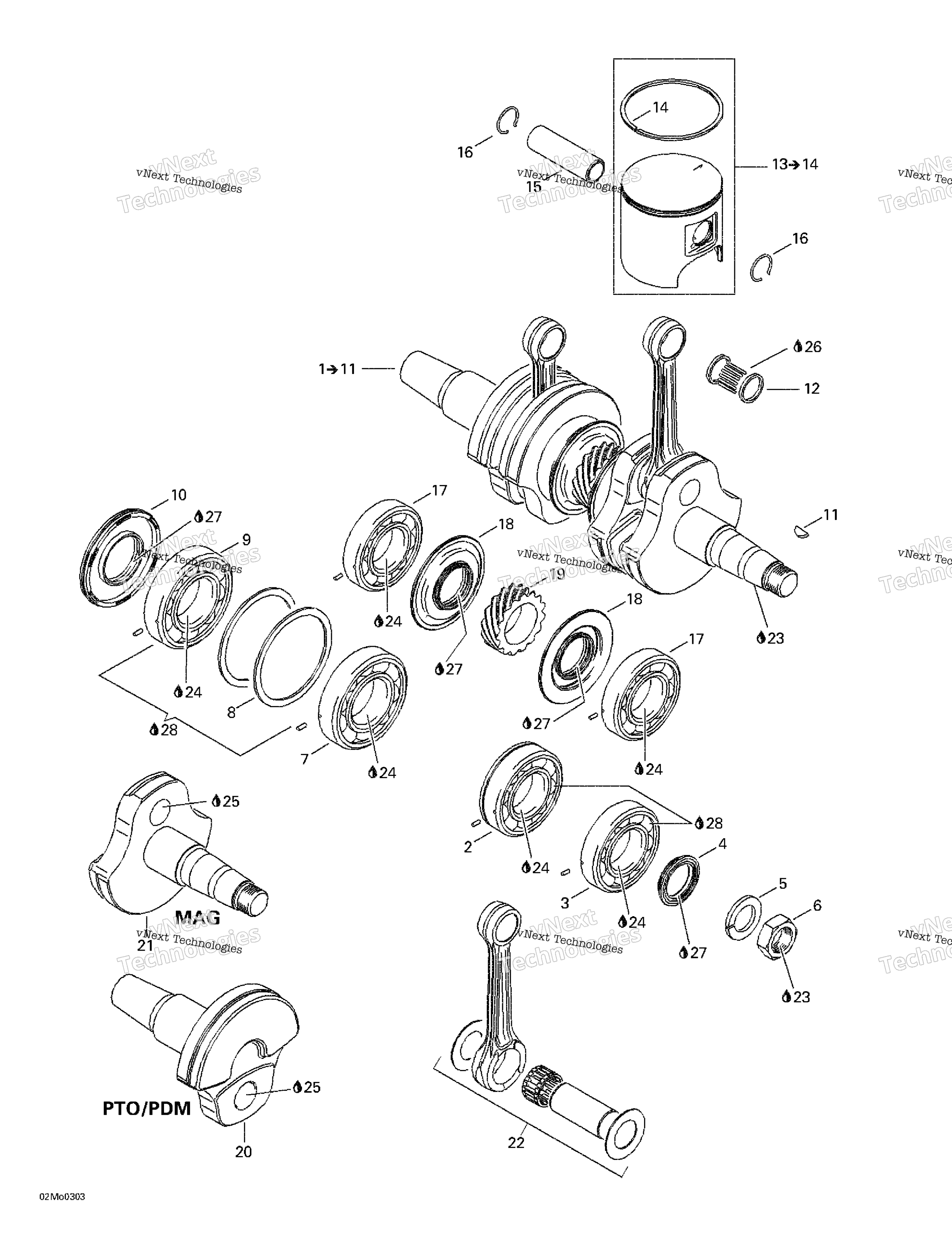 Коленчатый вал And Pistons