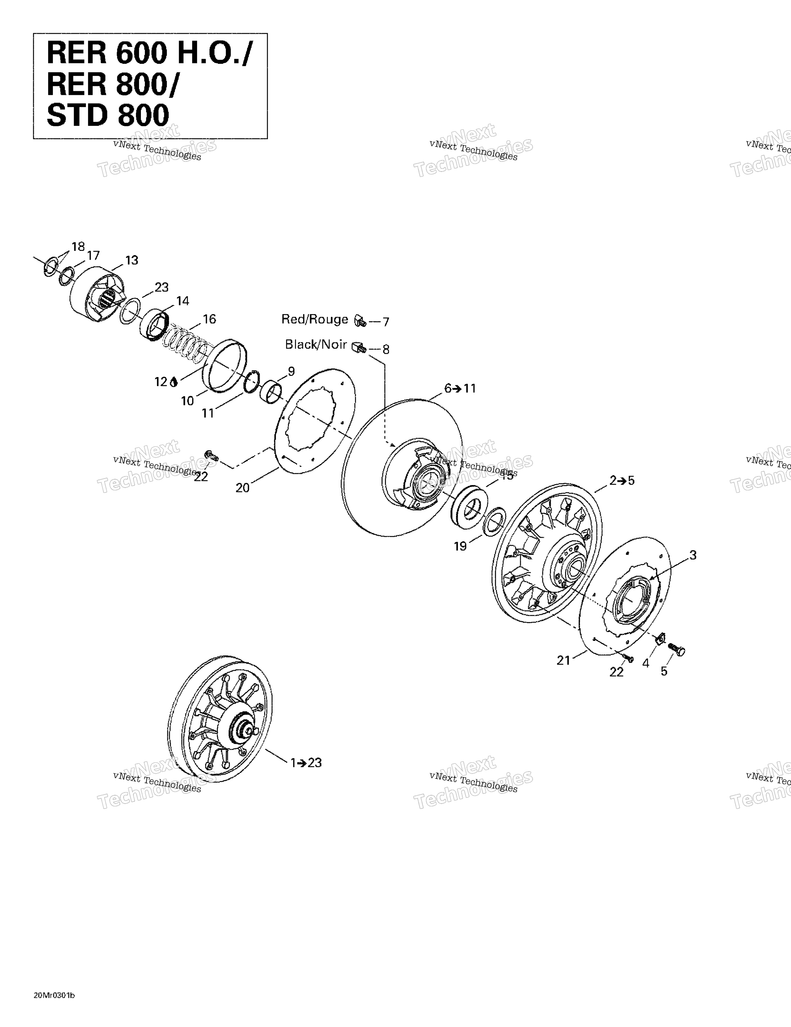 Ведомый Pulley (Rer 600 Ho, Rer 800