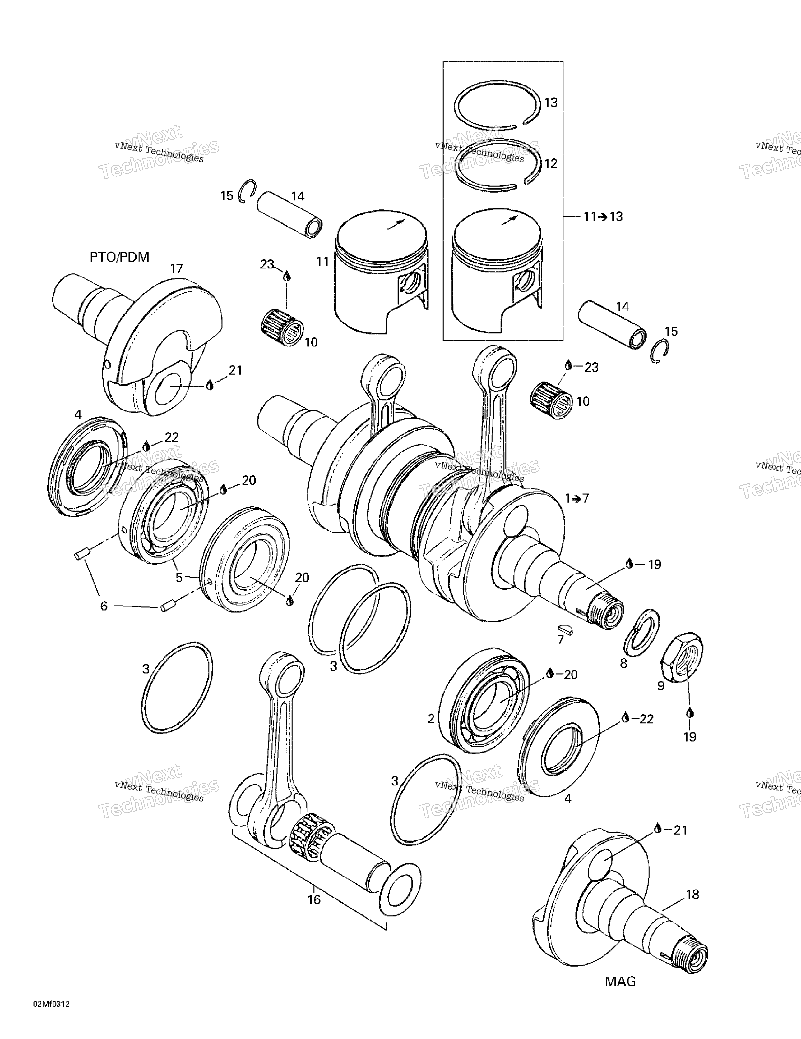 Коленчатый вал And Pistons