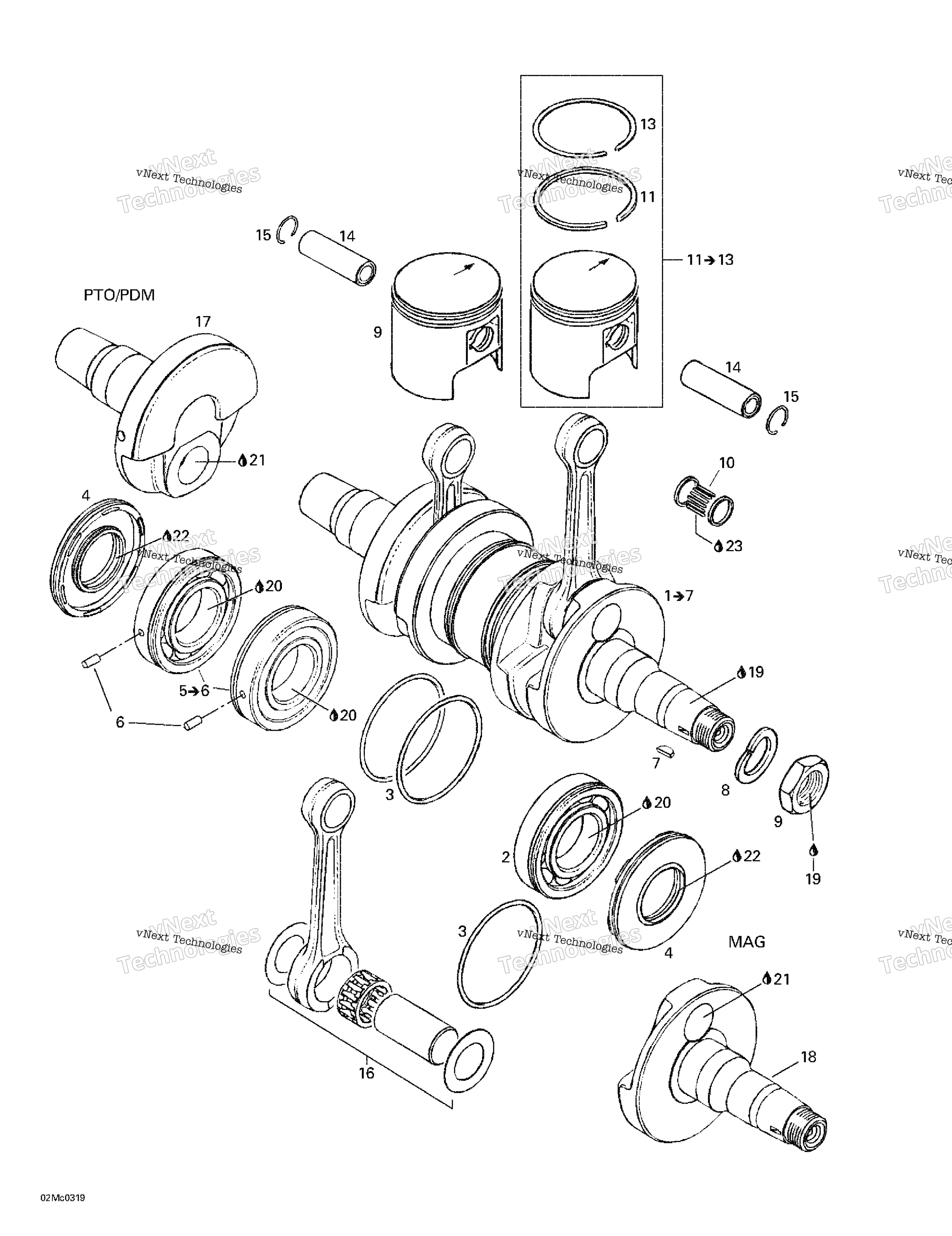 Коленчатый вал And Pistons