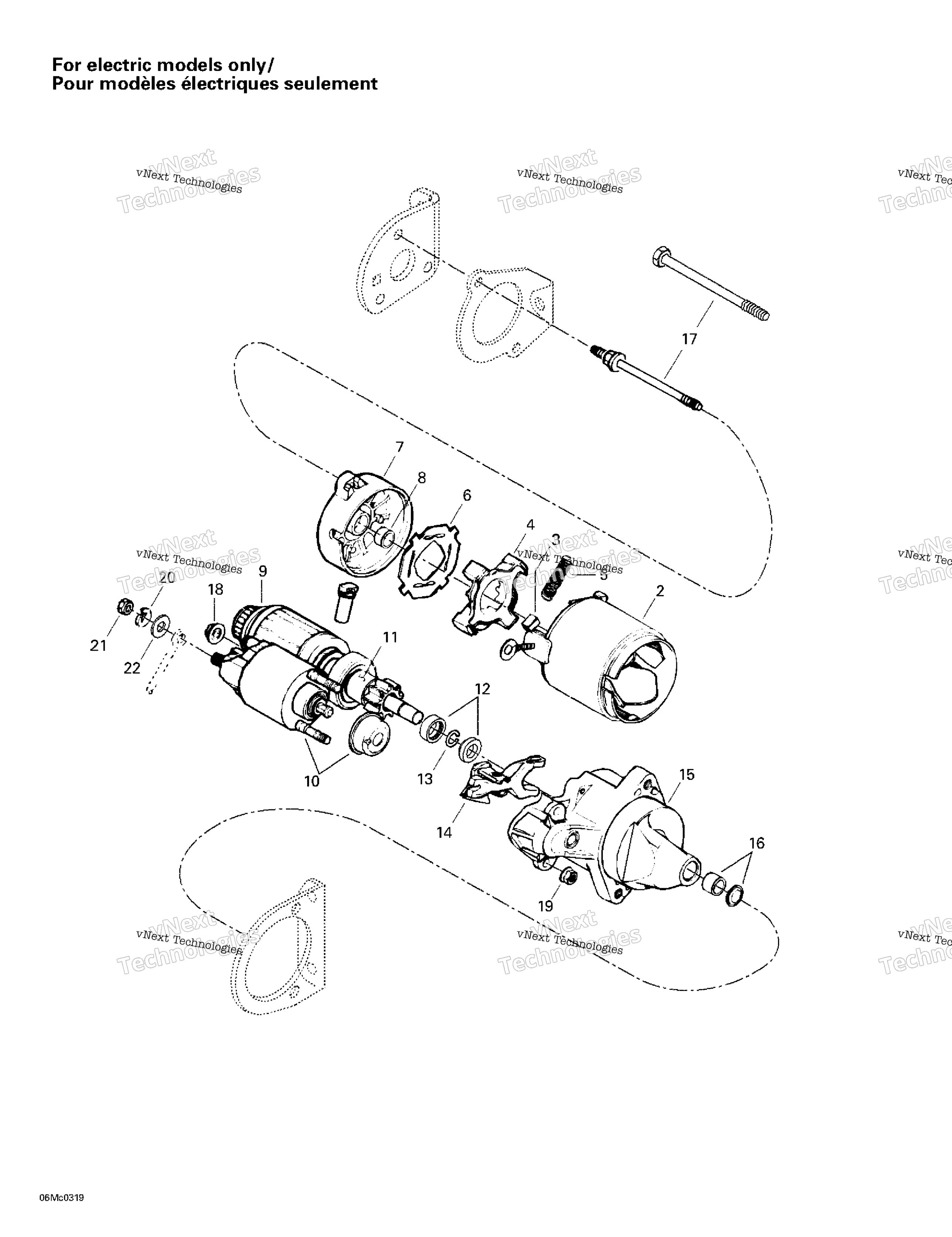 Электрооборудование Starter (For Electric Models Only)