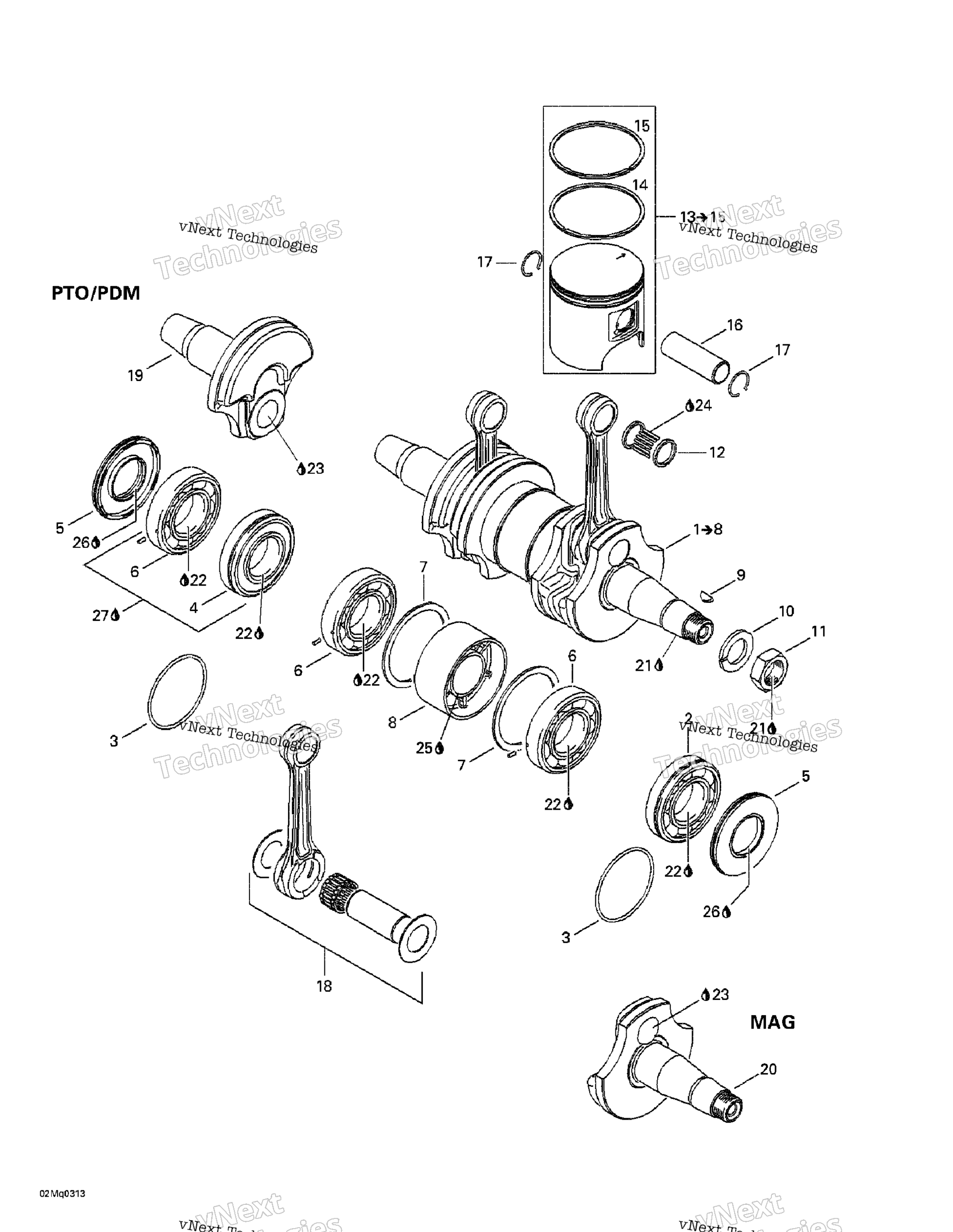 Коленчатый вал And Pistons