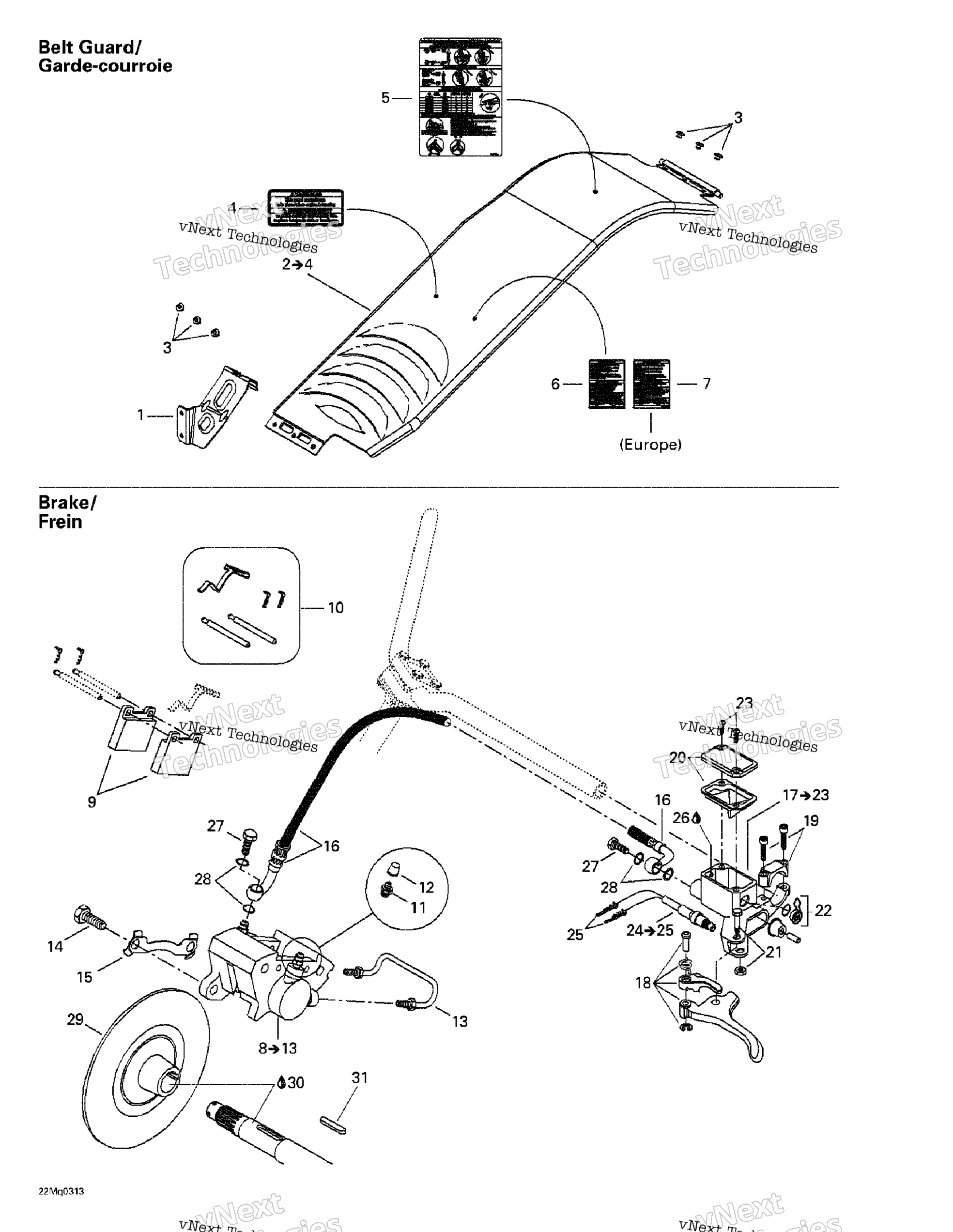 Hydraulic тормоз и Belt защита