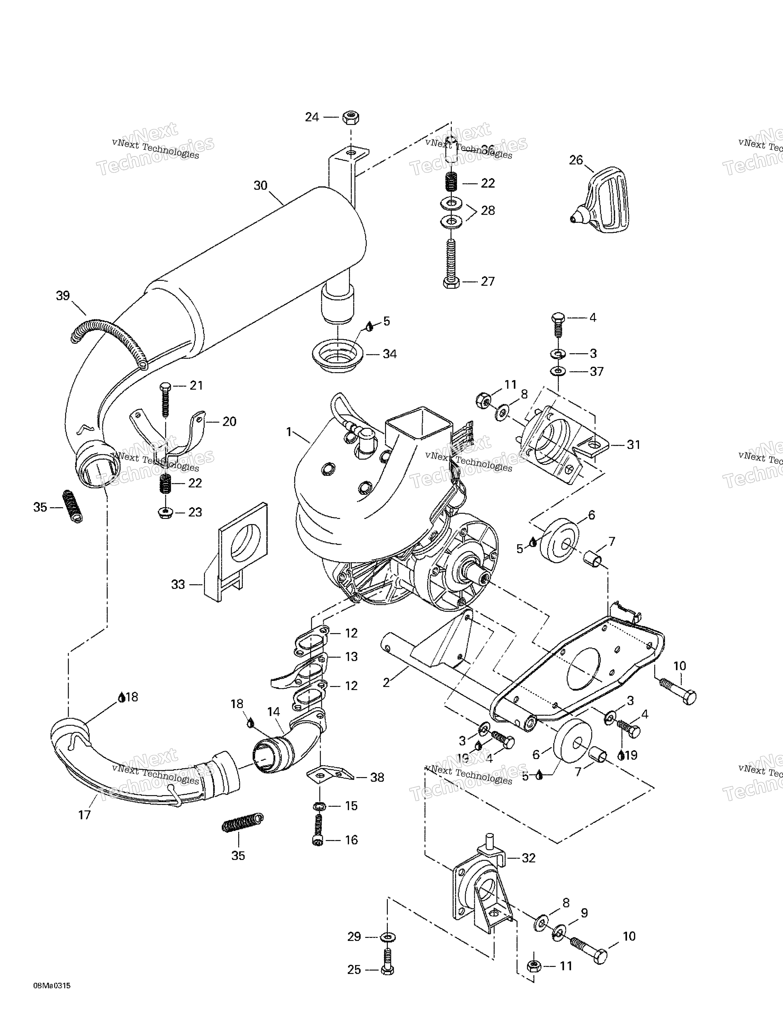 Двигатель Support And Muffler