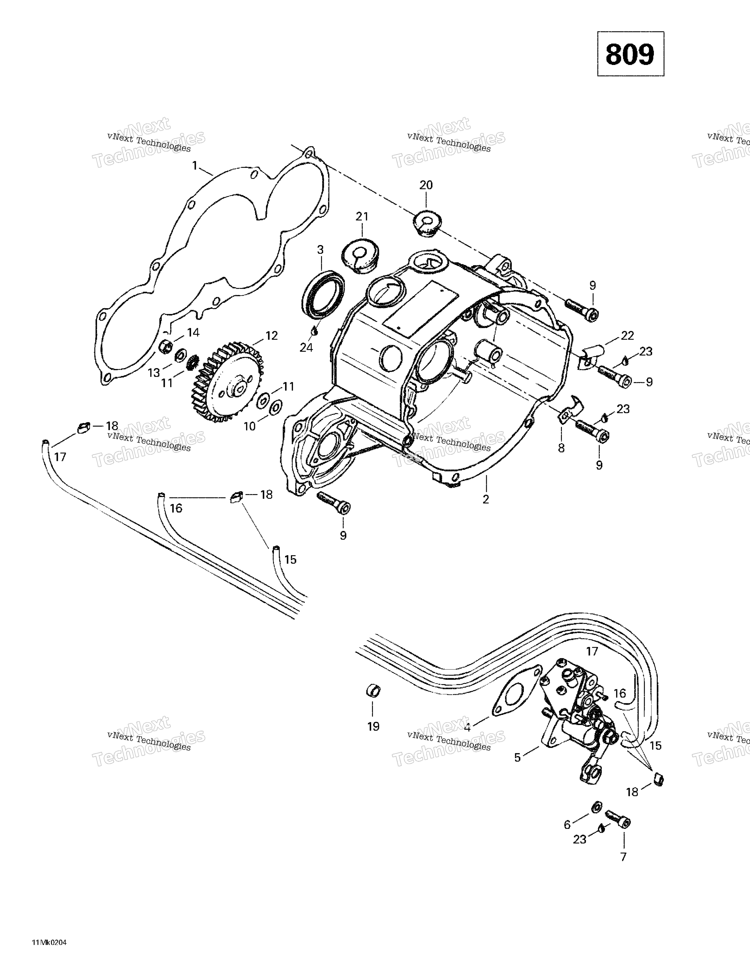 Система зажигания Housing Oil Pump
