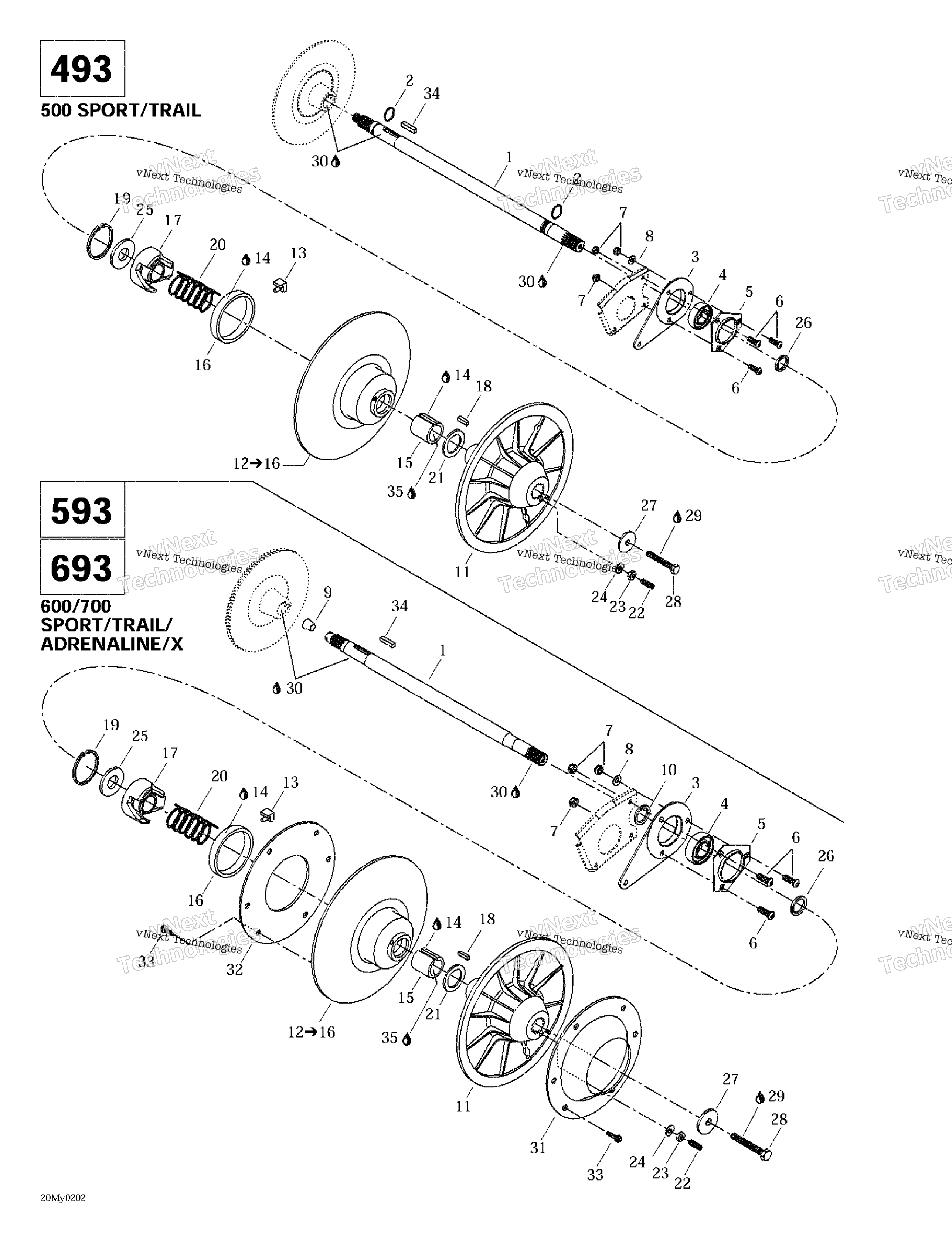 Ведомый Pulley (493)