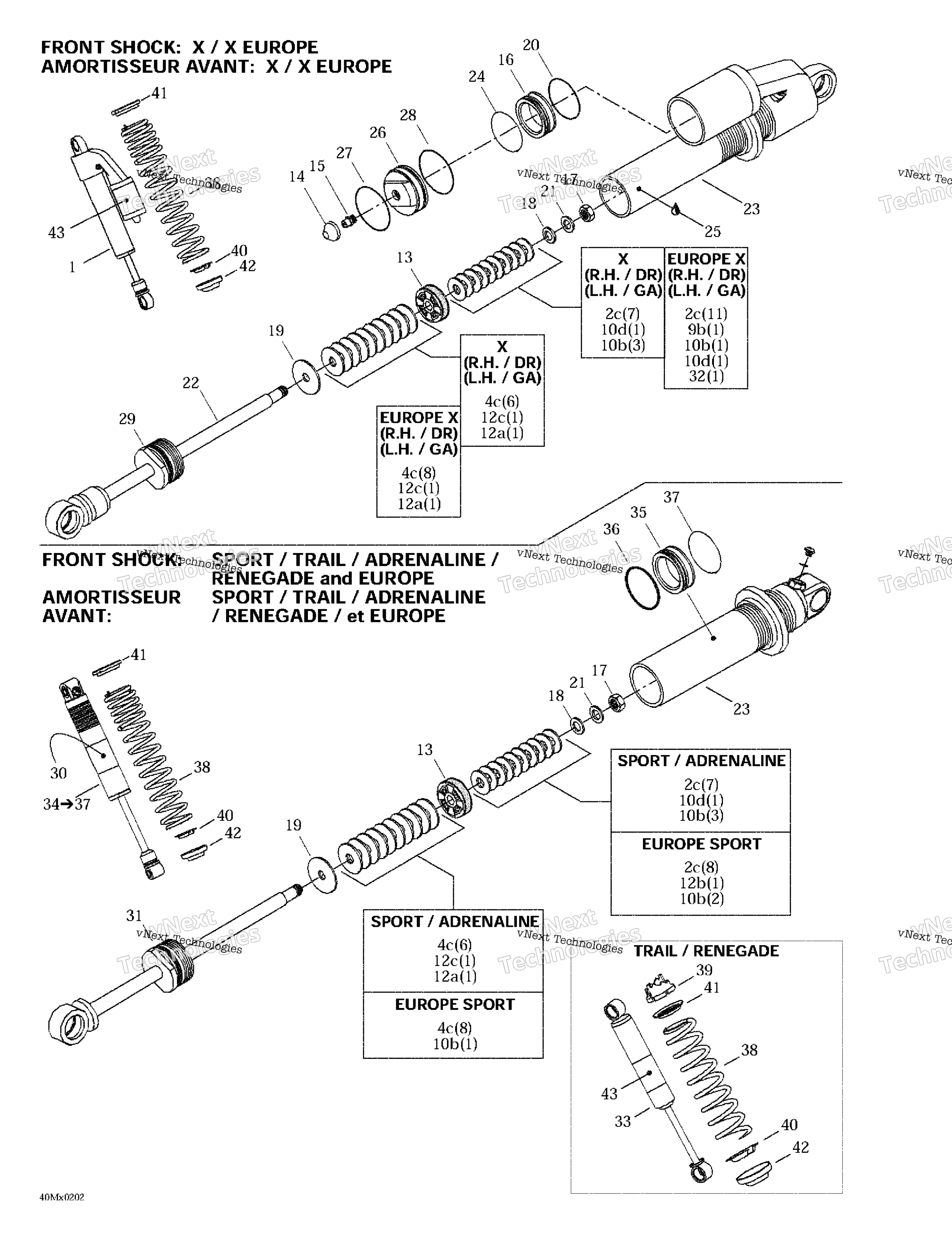 Передняя часть Take Apart Shocks