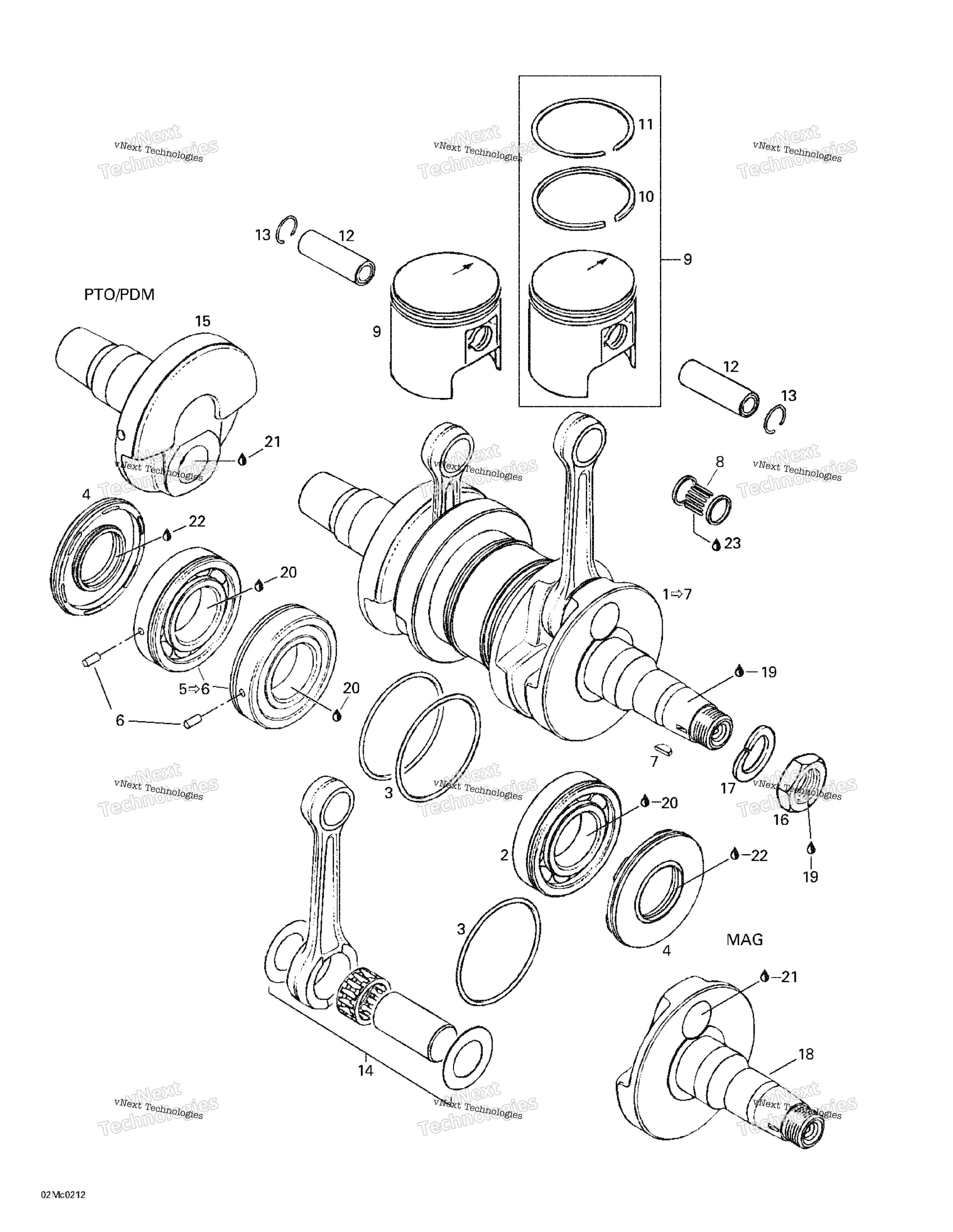 Коленчатый вал And Pistons