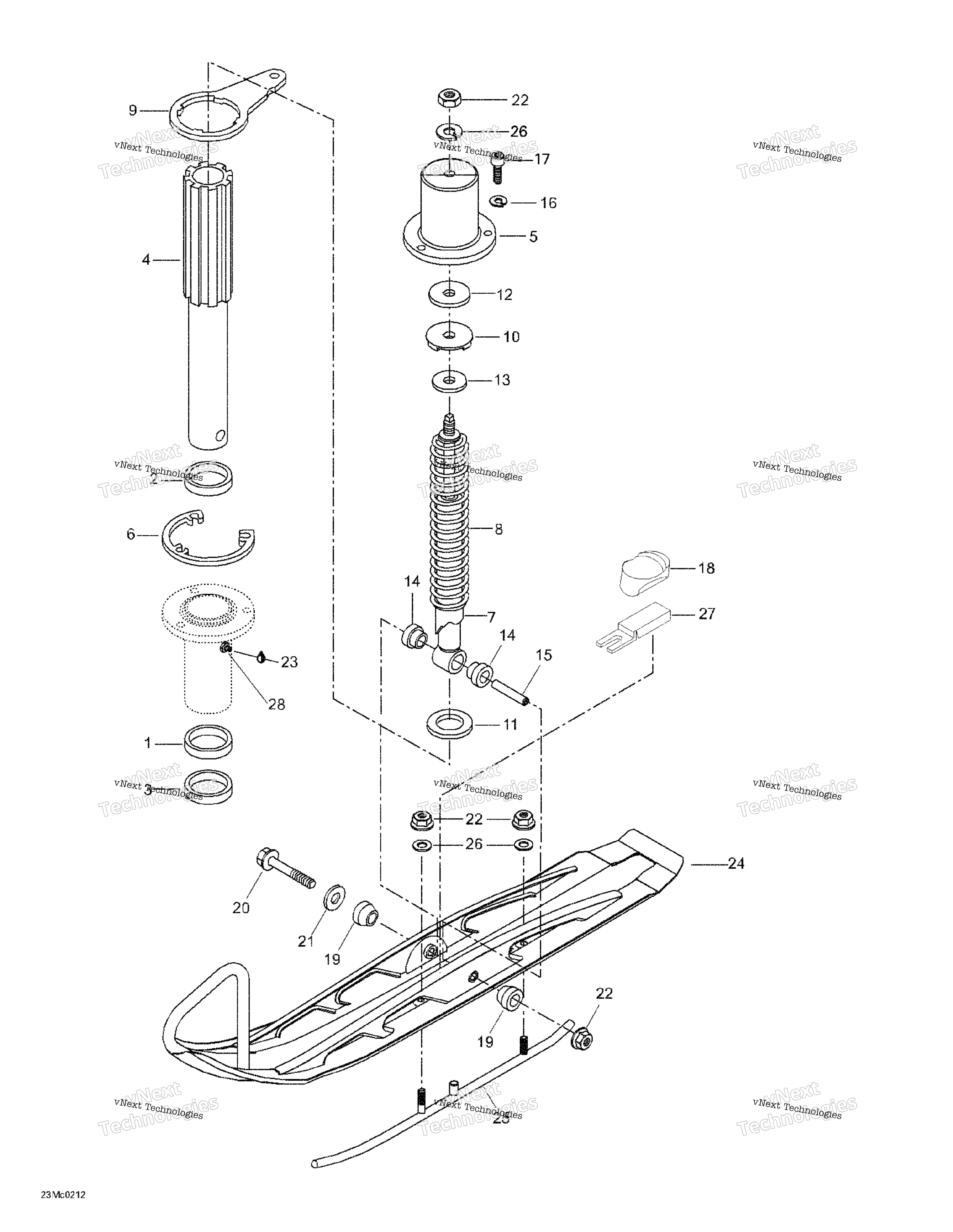 Передняя часть Suspension And Ski