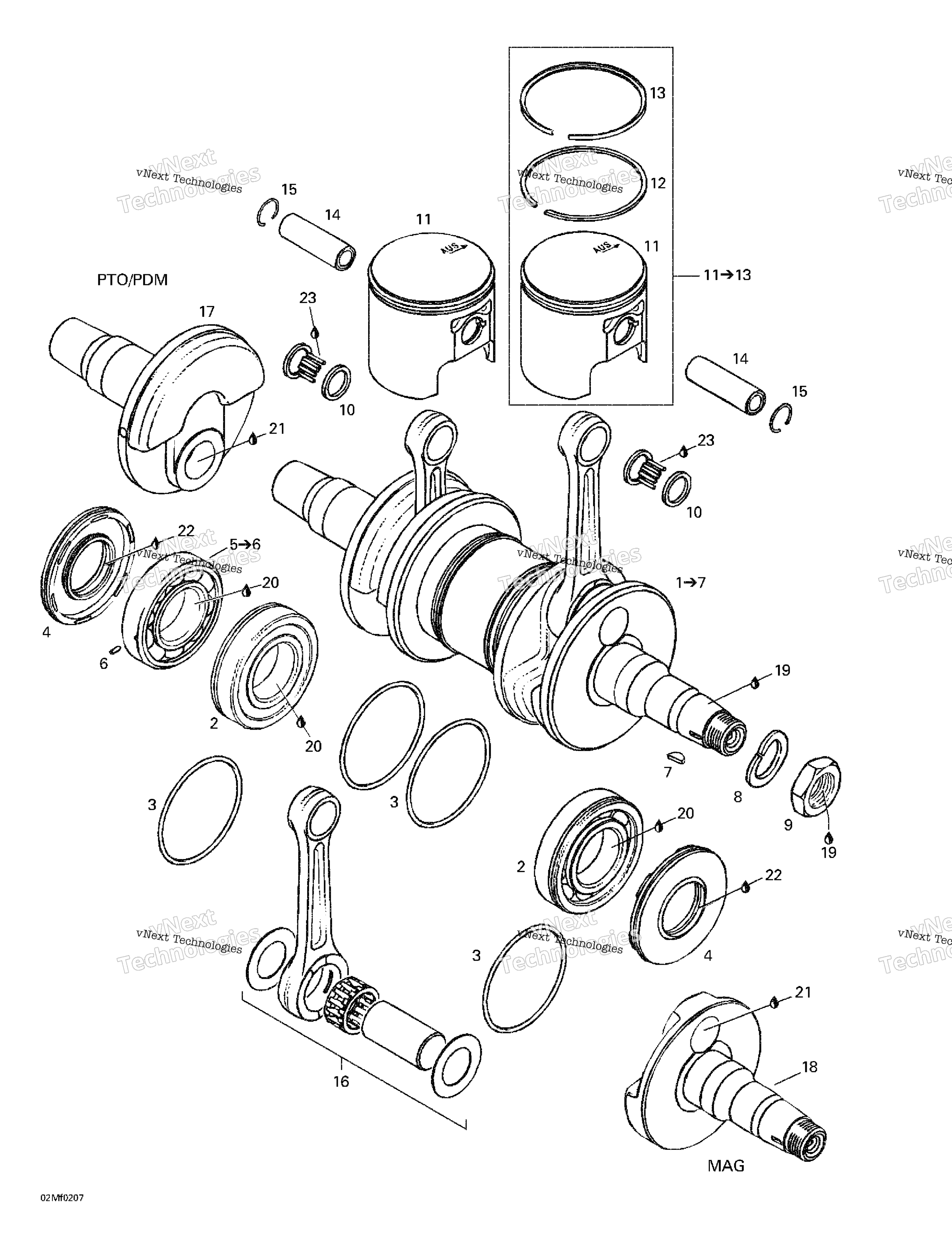 Коленчатый вал And Pistons