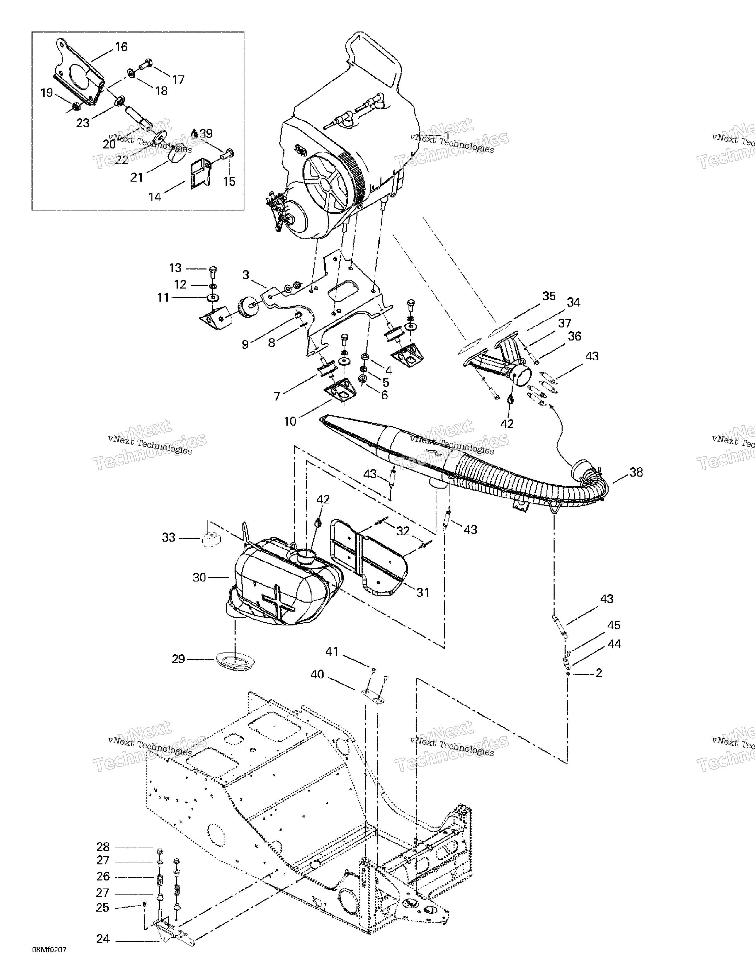 Двигатель Support And Muffler