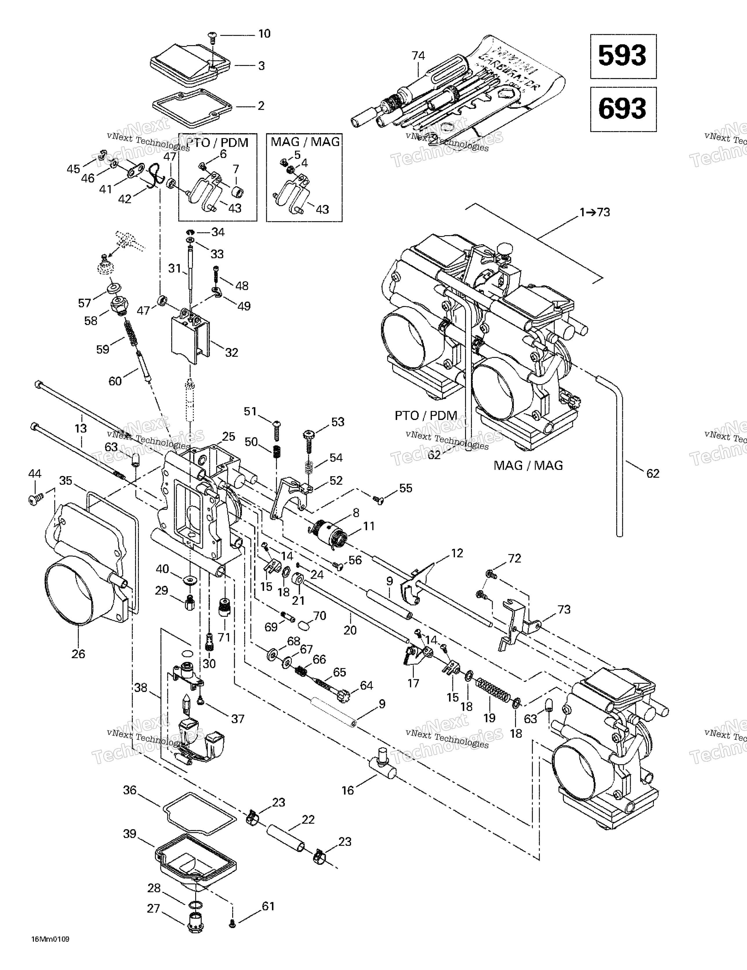 Carburetors 593 693
