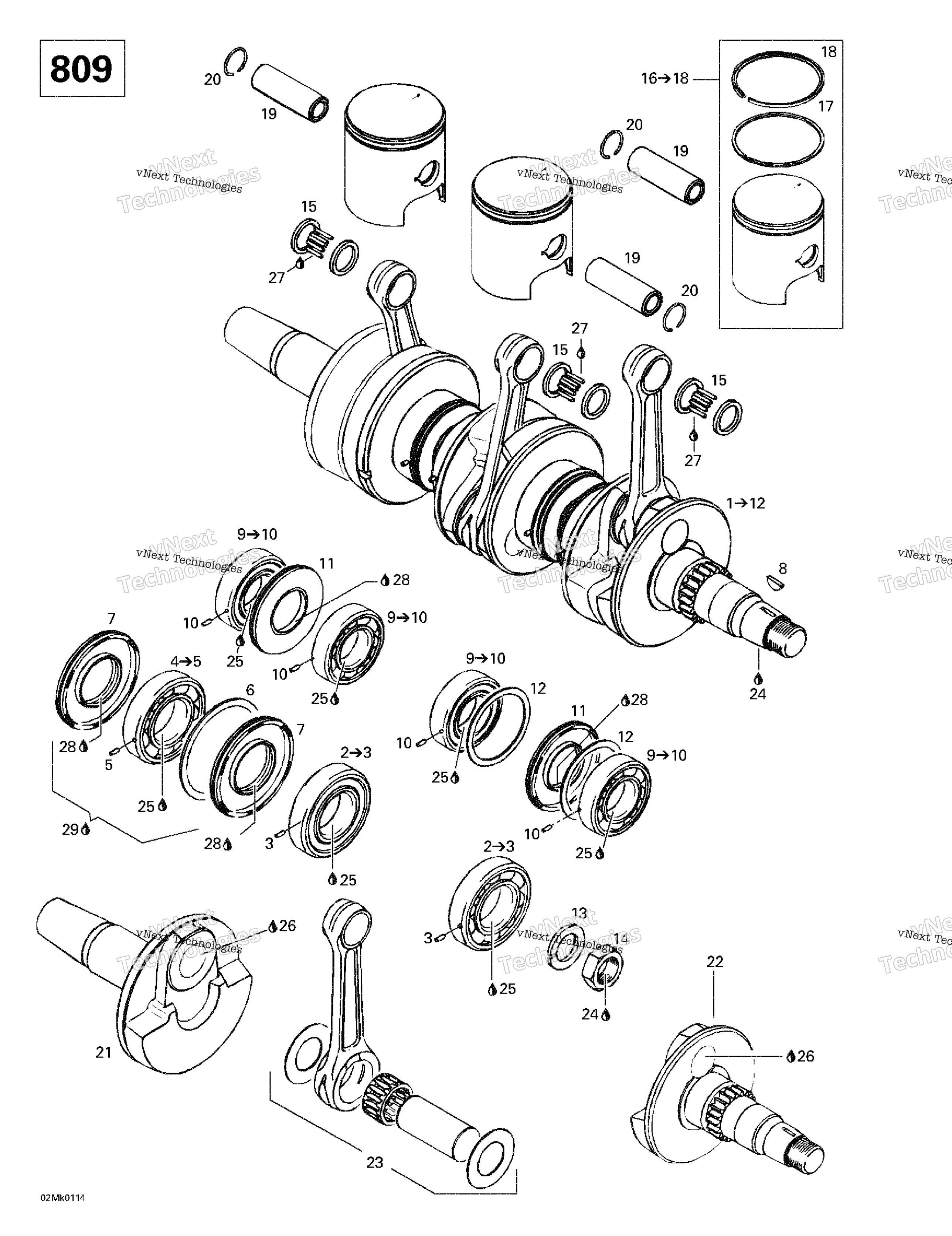 Коленчатый вал And Pistons