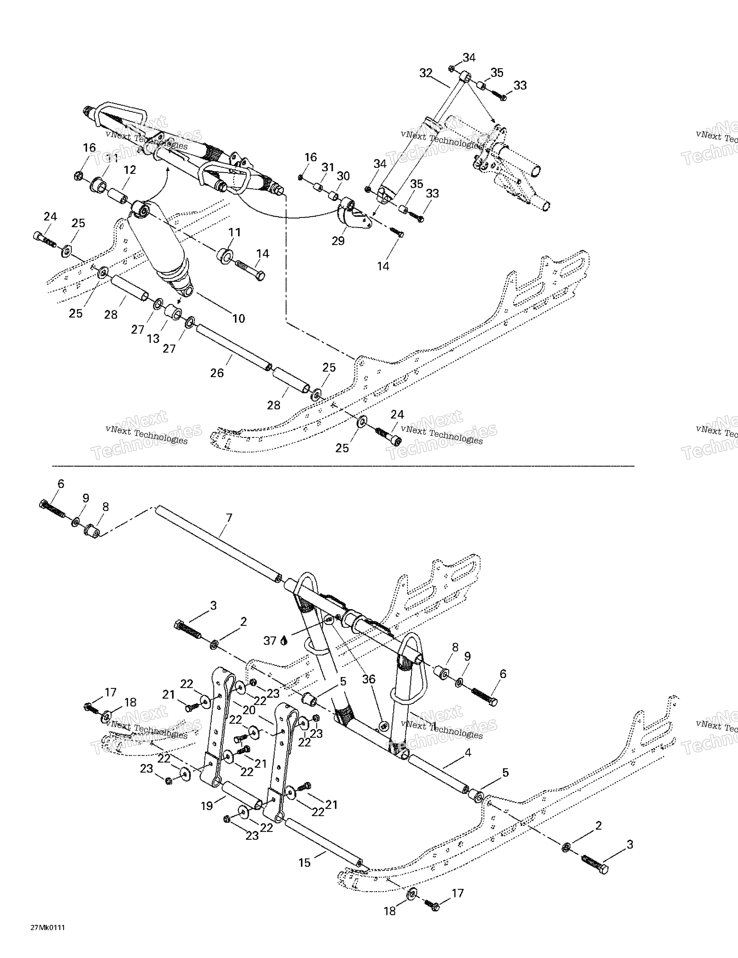 Передняя часть Arm, Rear Suspension