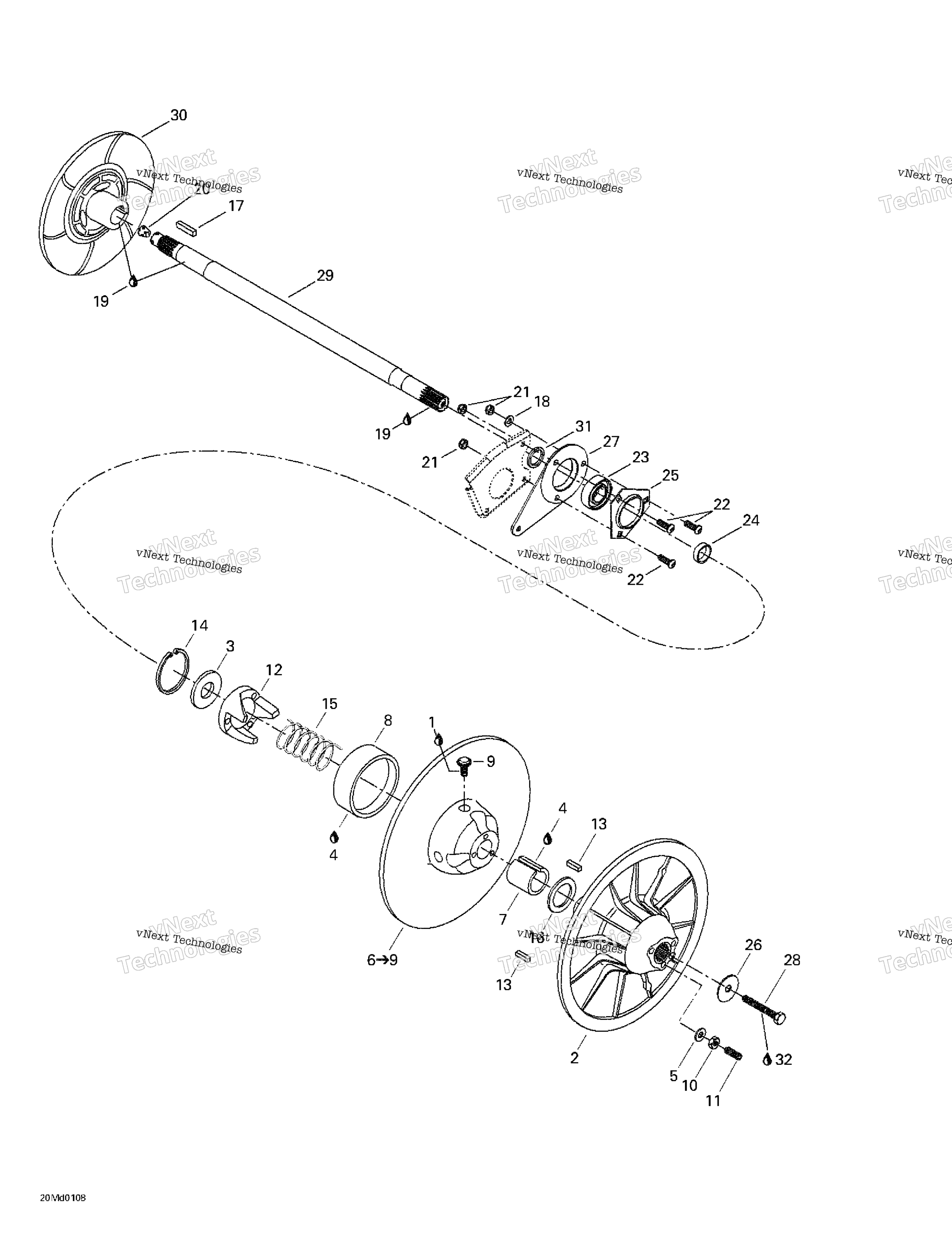 Ведомый Pulley