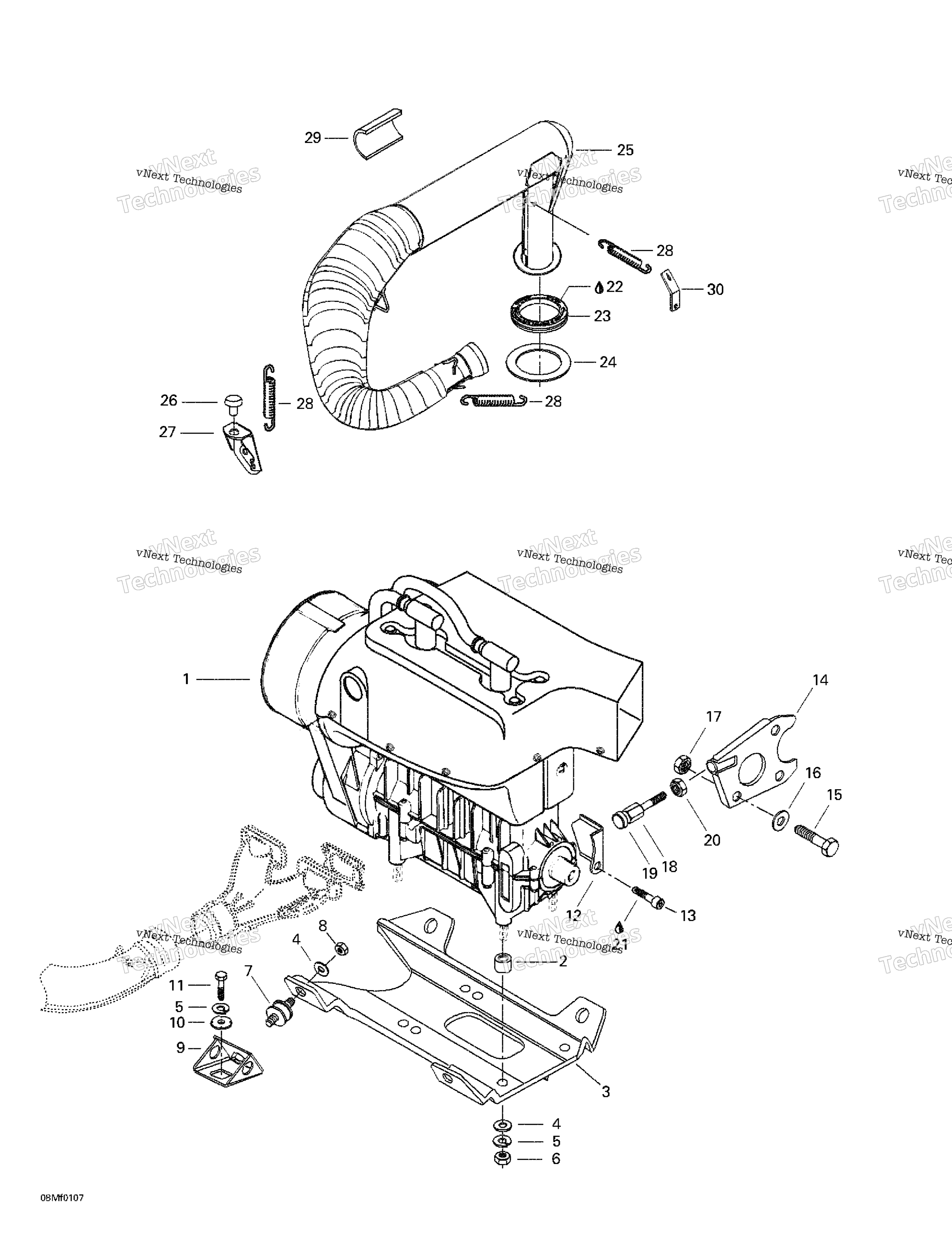 Двигатель Support And Muffler