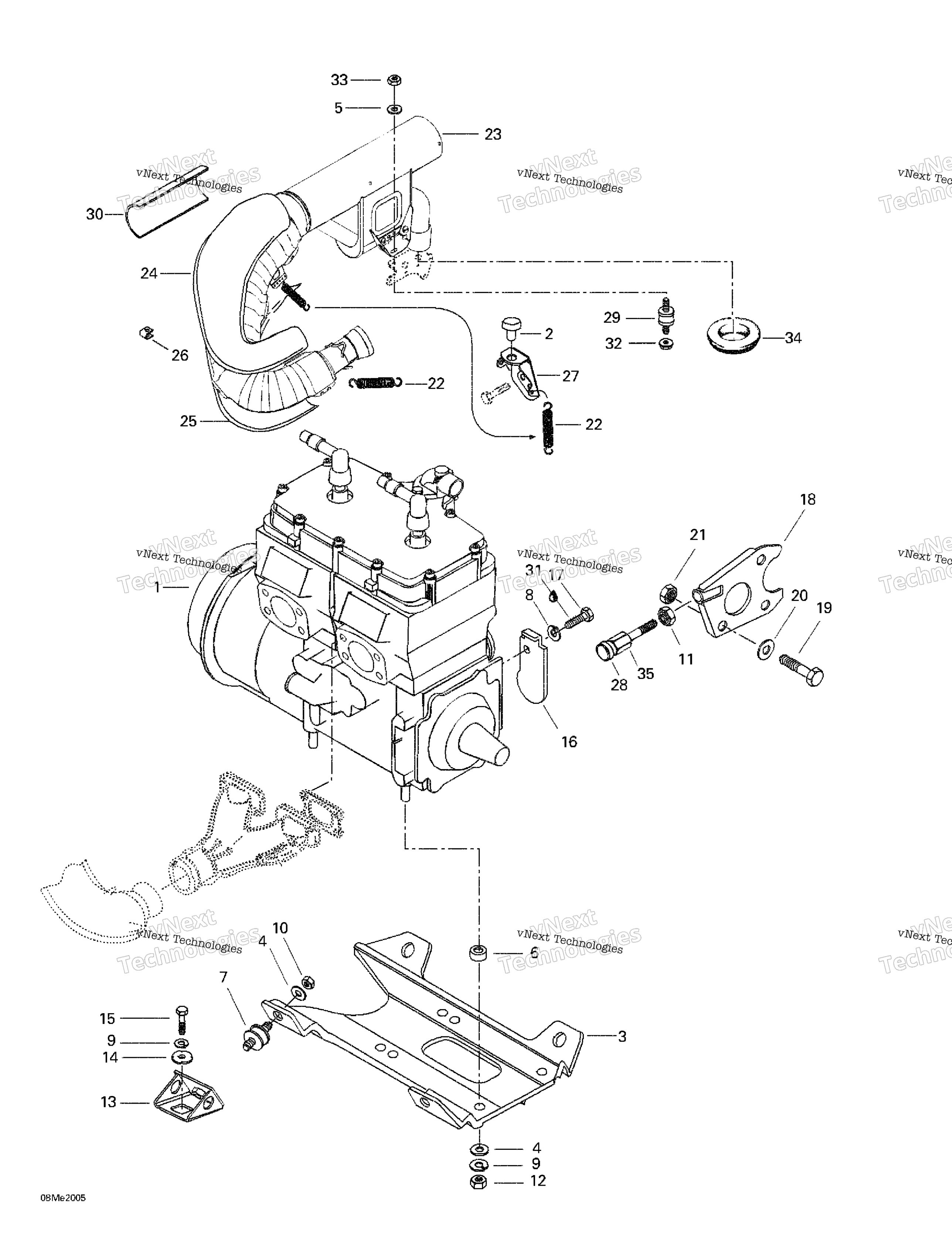 Двигатель Support And Muffler