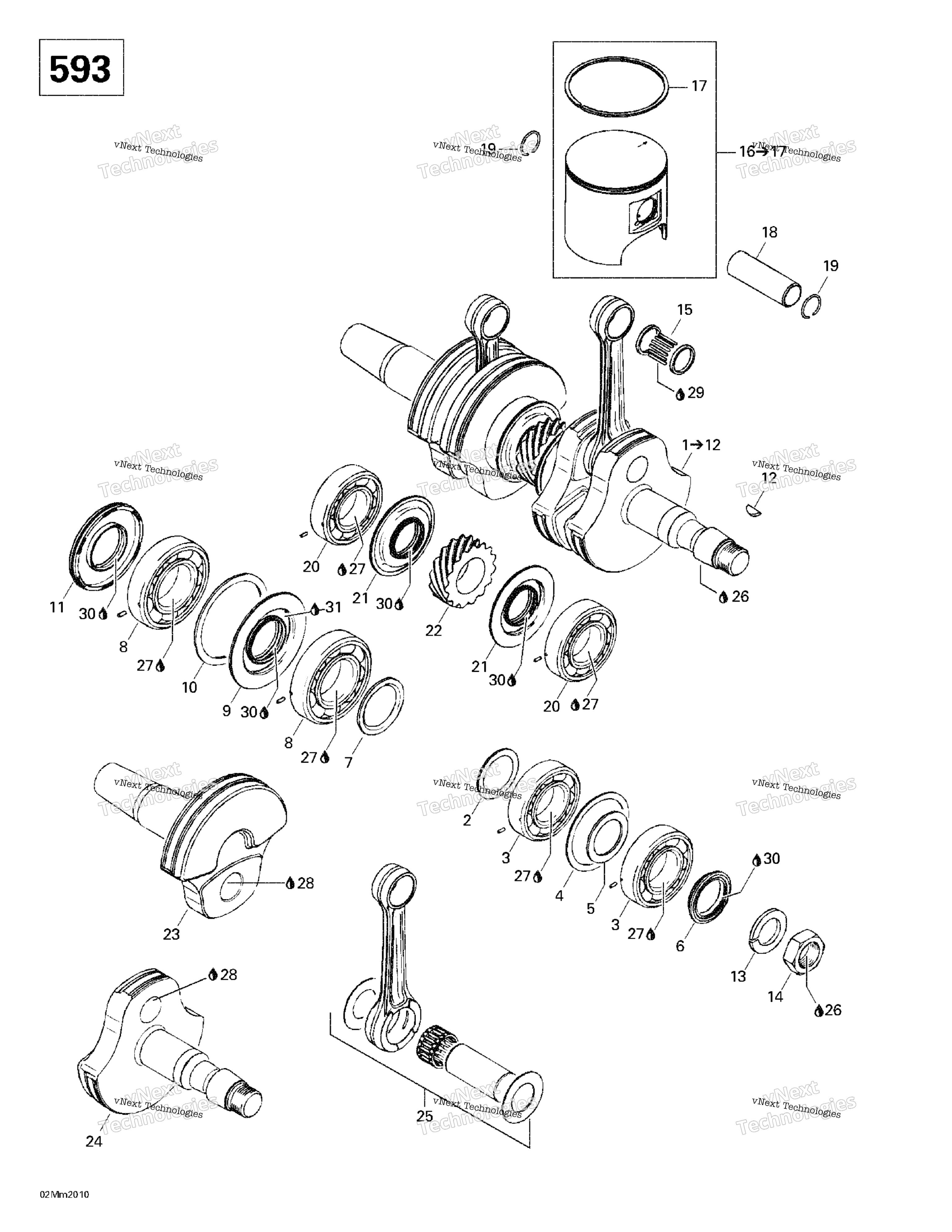 Коленчатый вал And Pistons