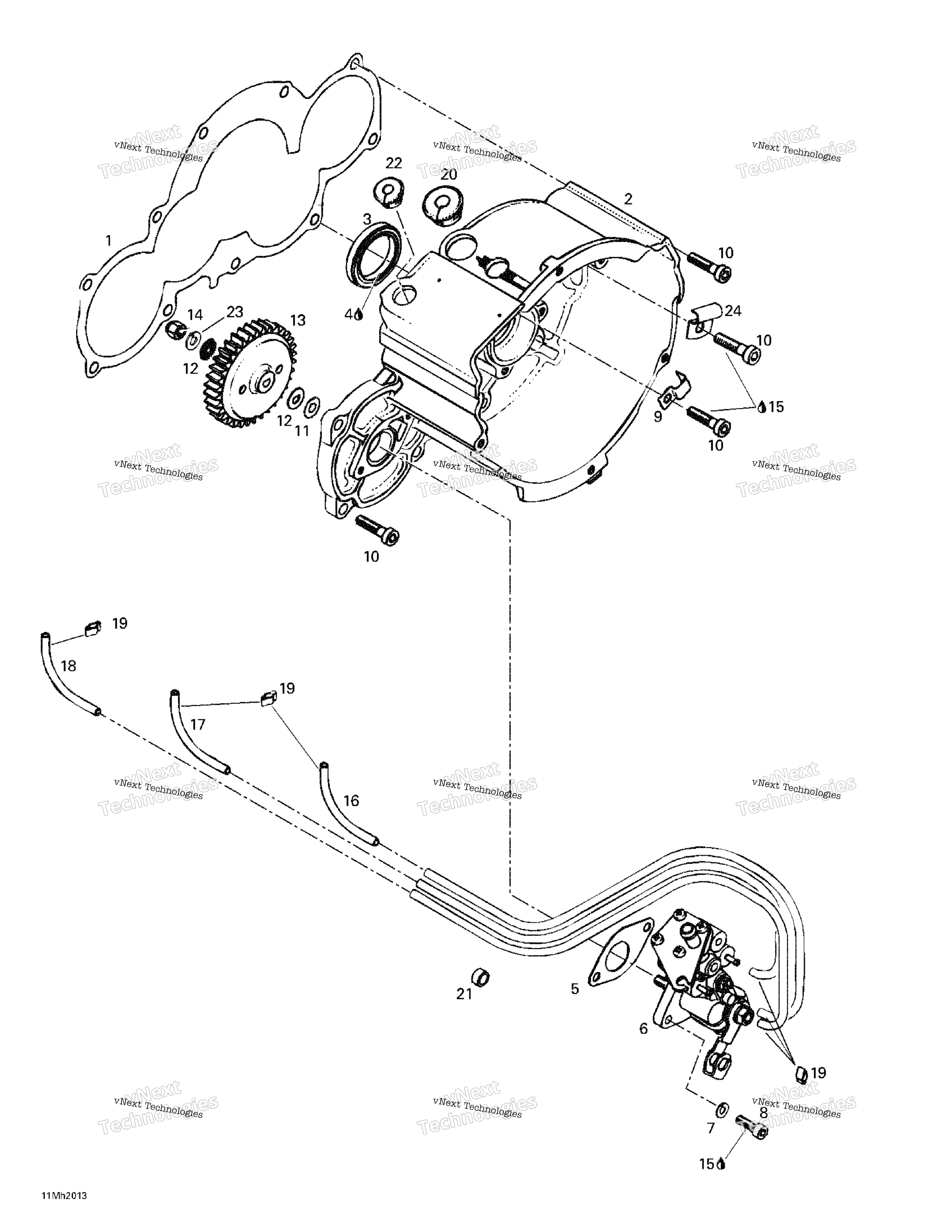 Система зажигания Housing Oil Pump