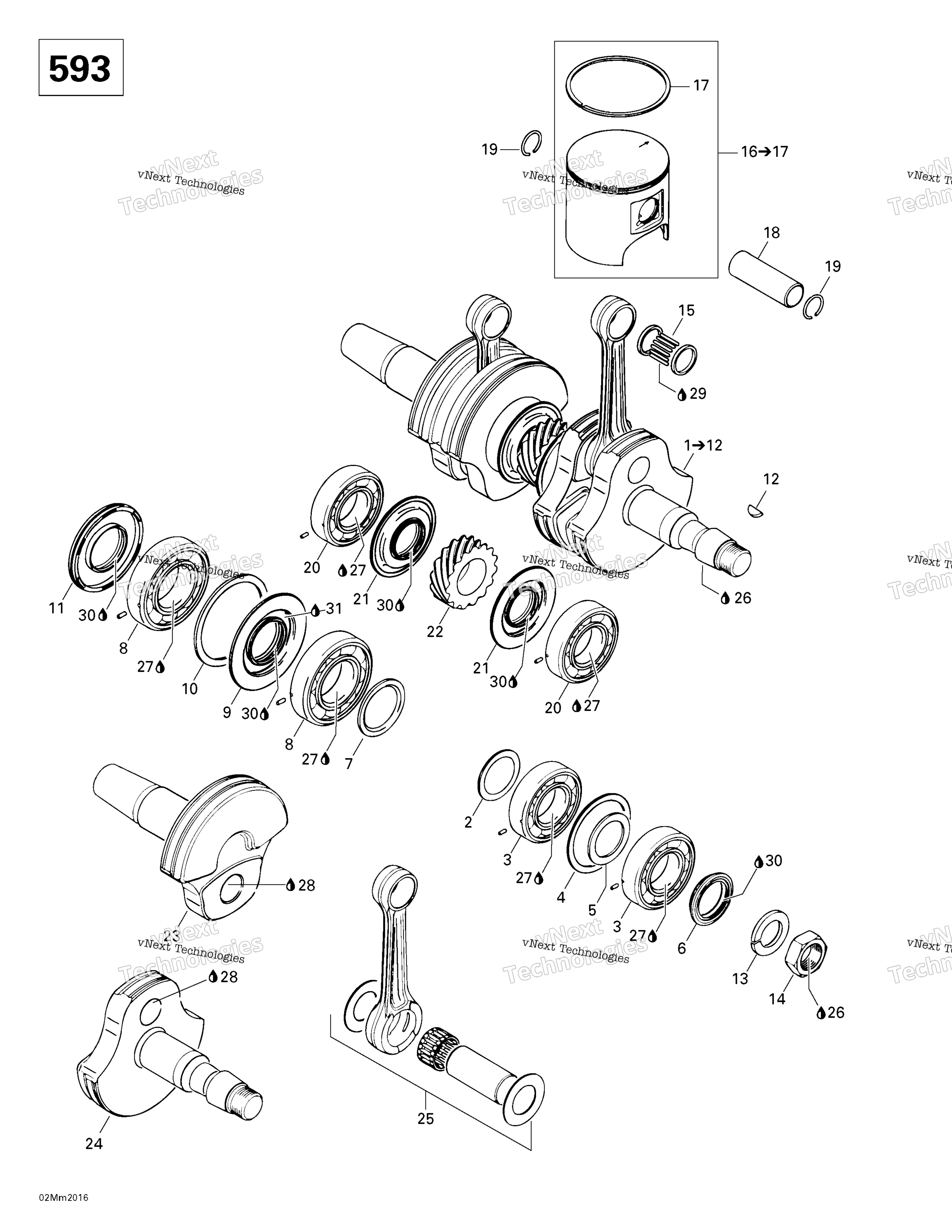 Коленчатый вал And Pistons
