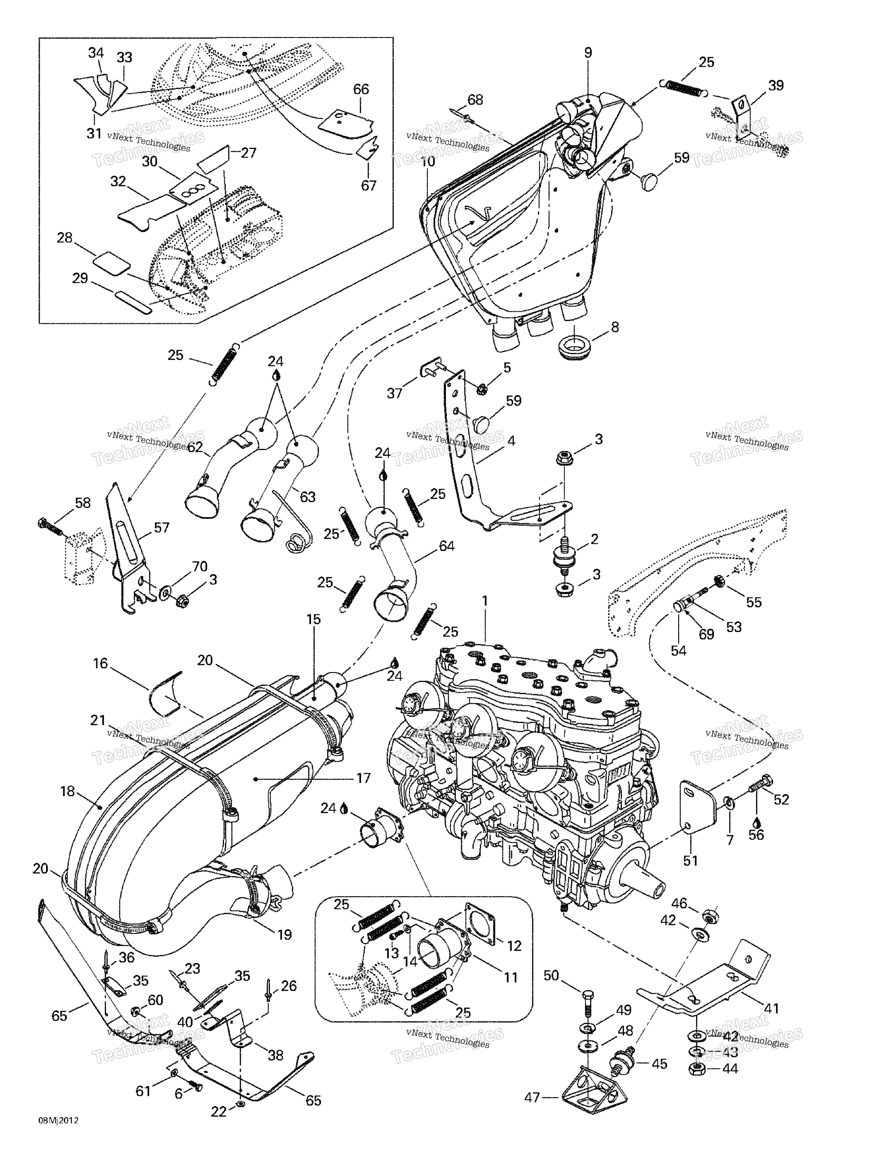 Двигатель Support And Muffler