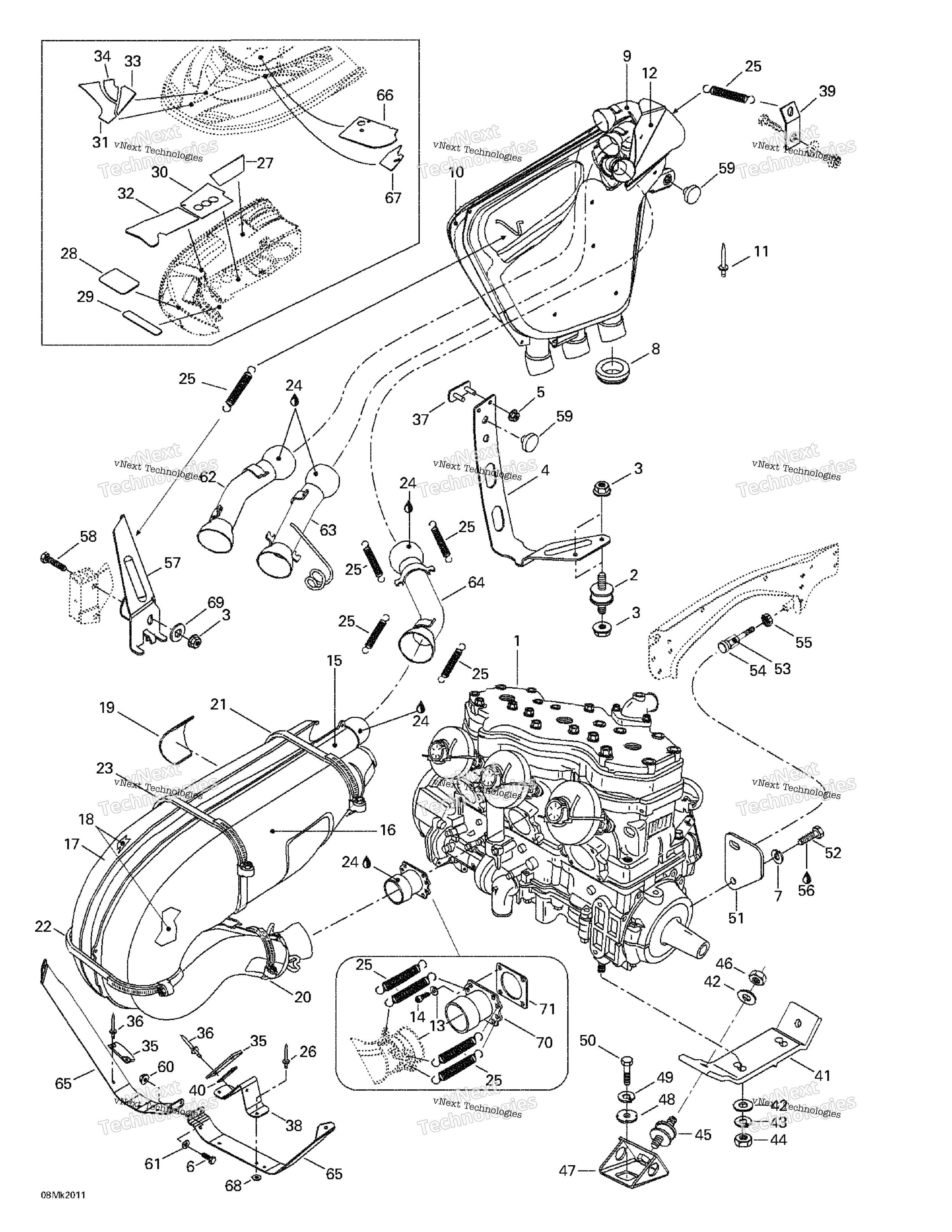 Двигатель Support And Muffler