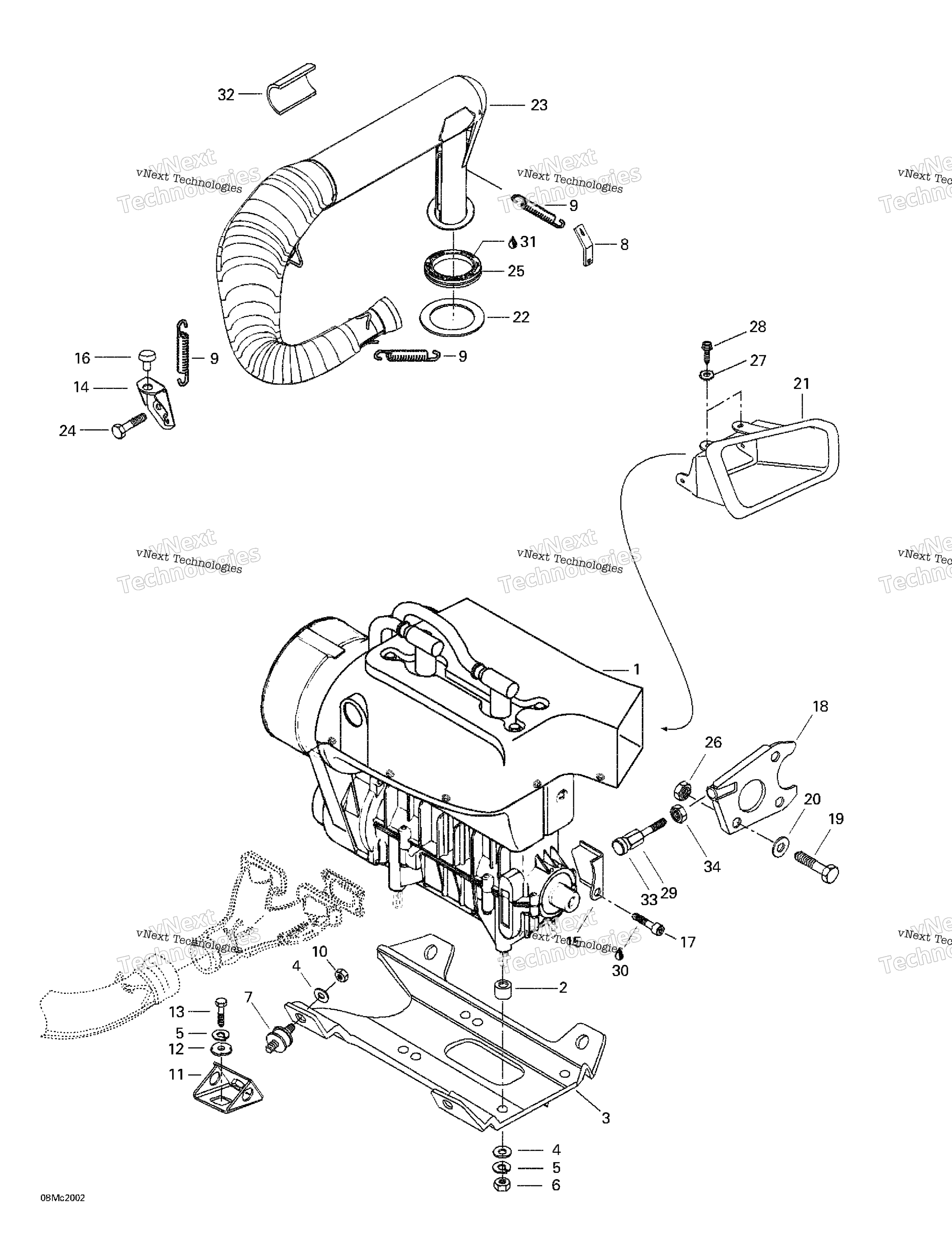 Двигатель Support And Muffler