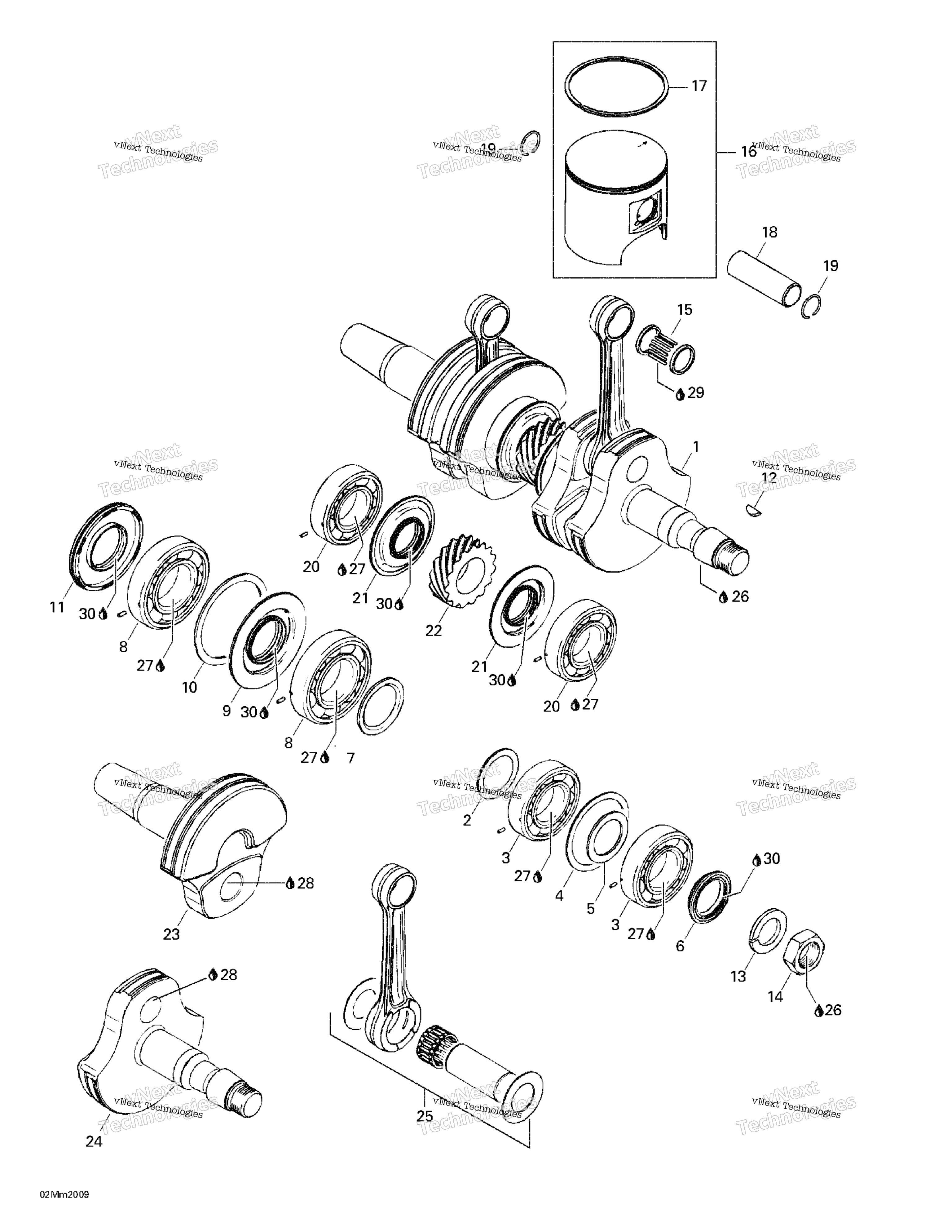 Коленчатый вал And Pistons