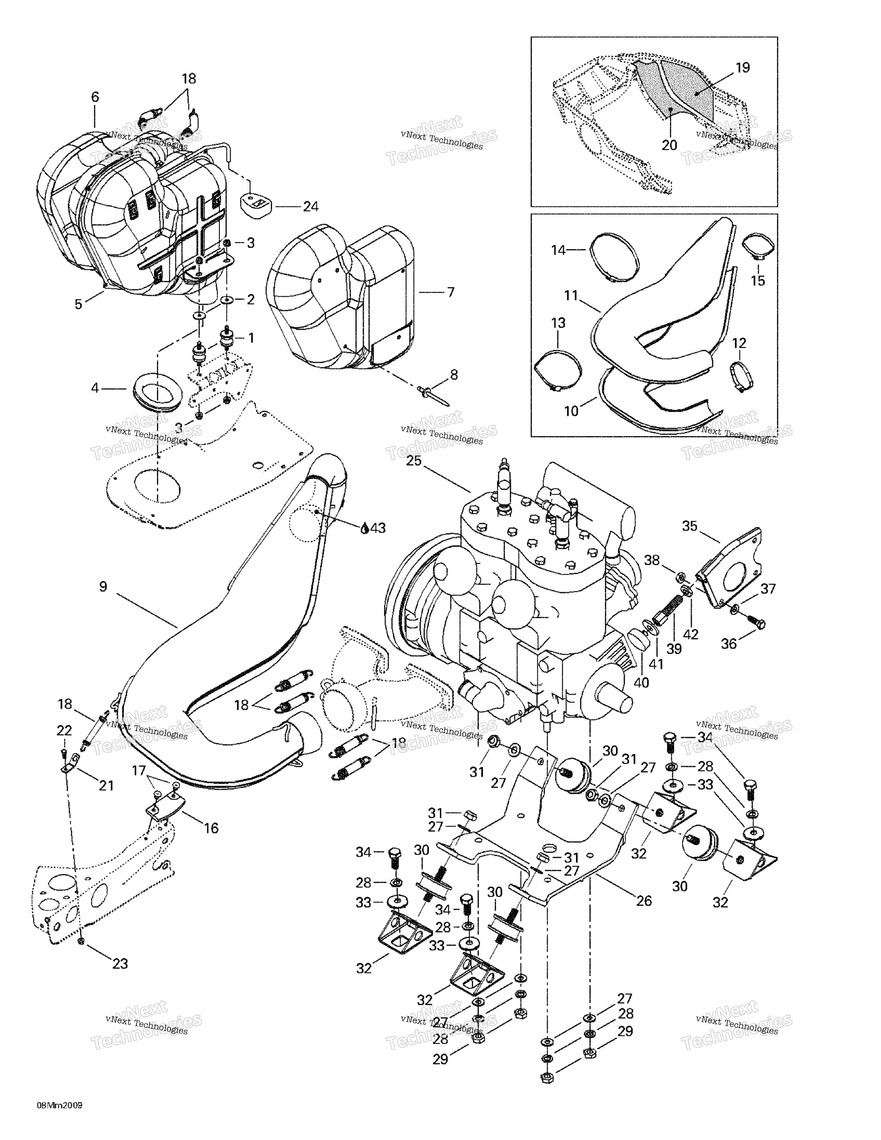 Двигатель Support And Muffler
