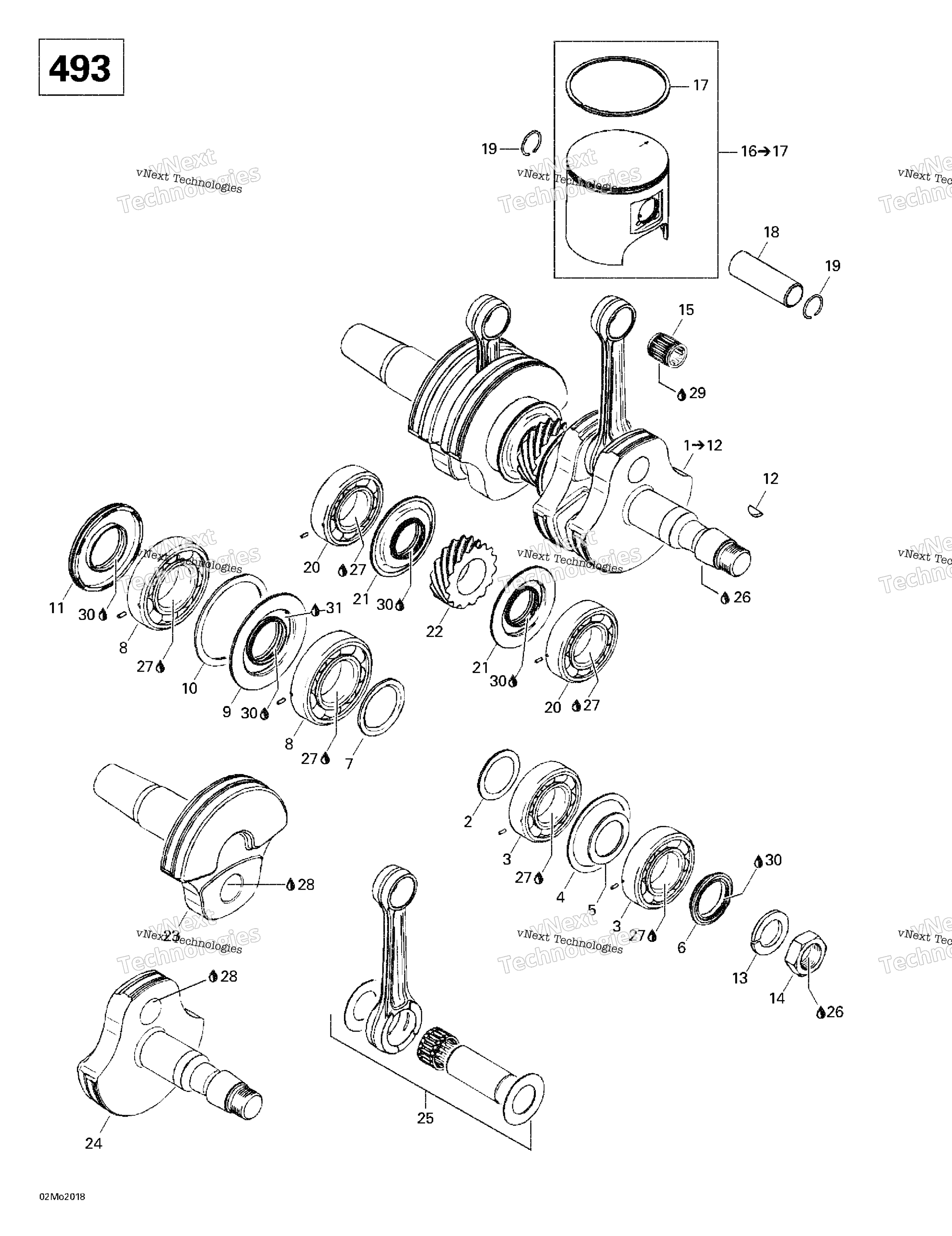 Коленчатый вал And Pistons