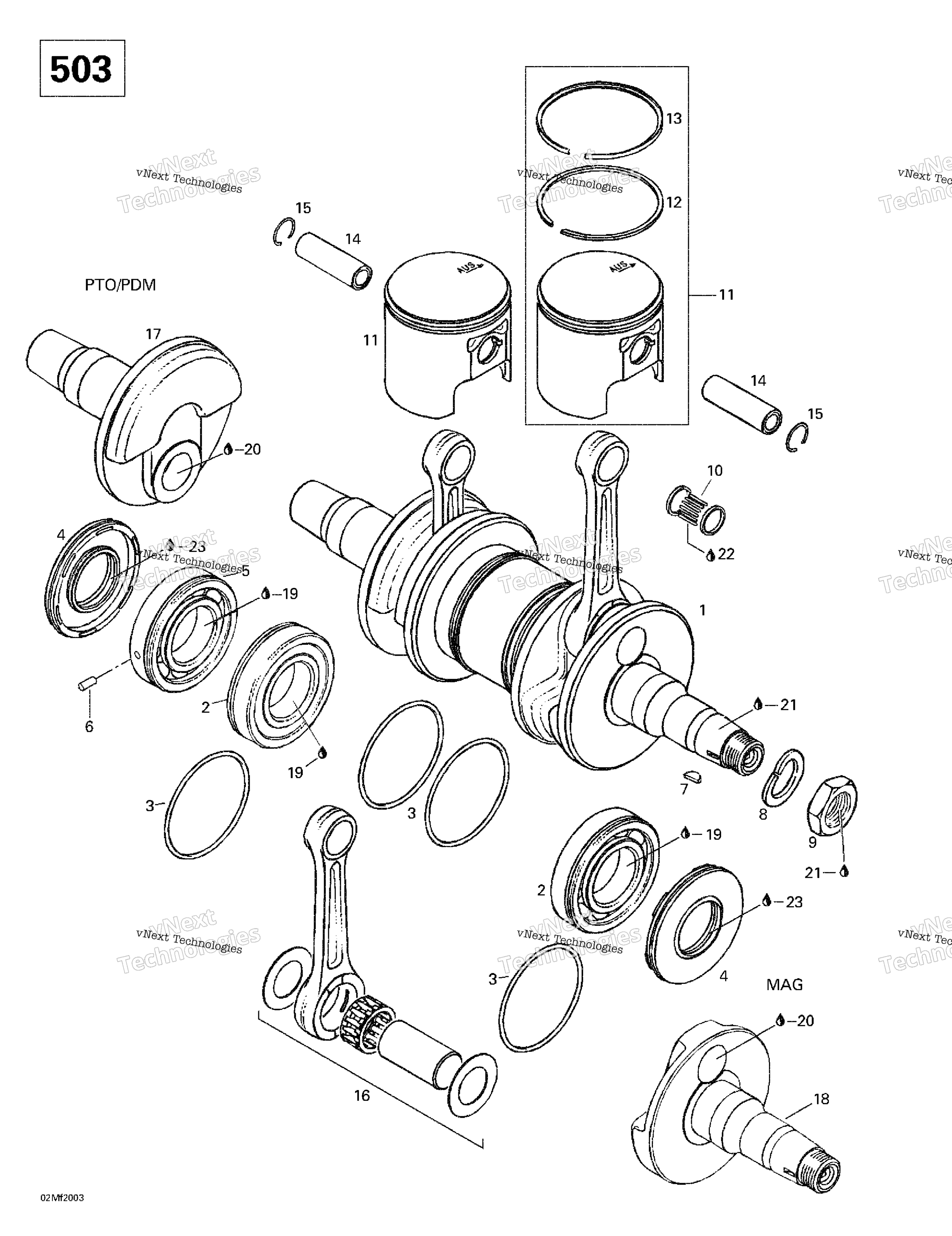 Коленчатый вал And Pistons (503)