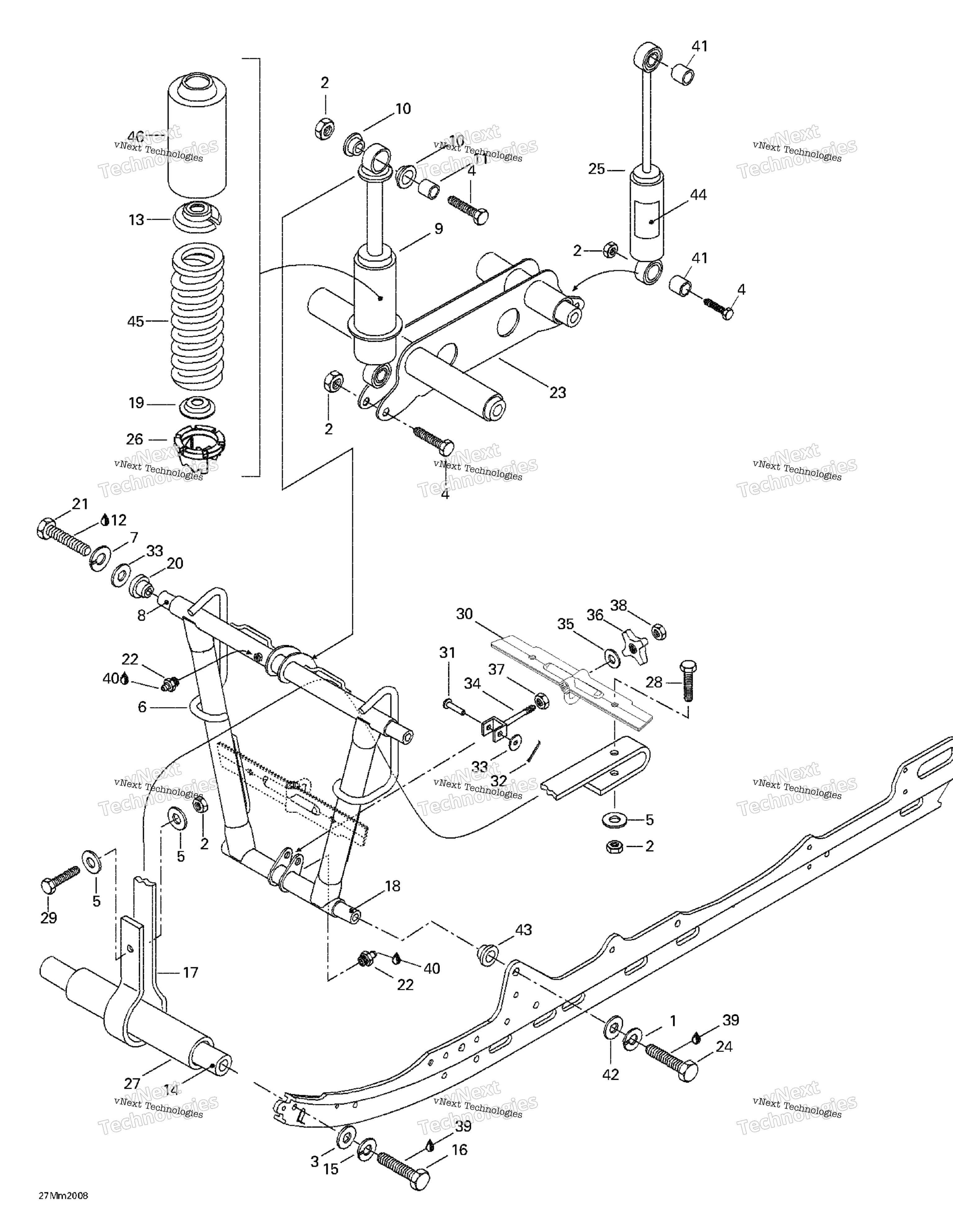 Передняя часть Arm, Rear Suspension