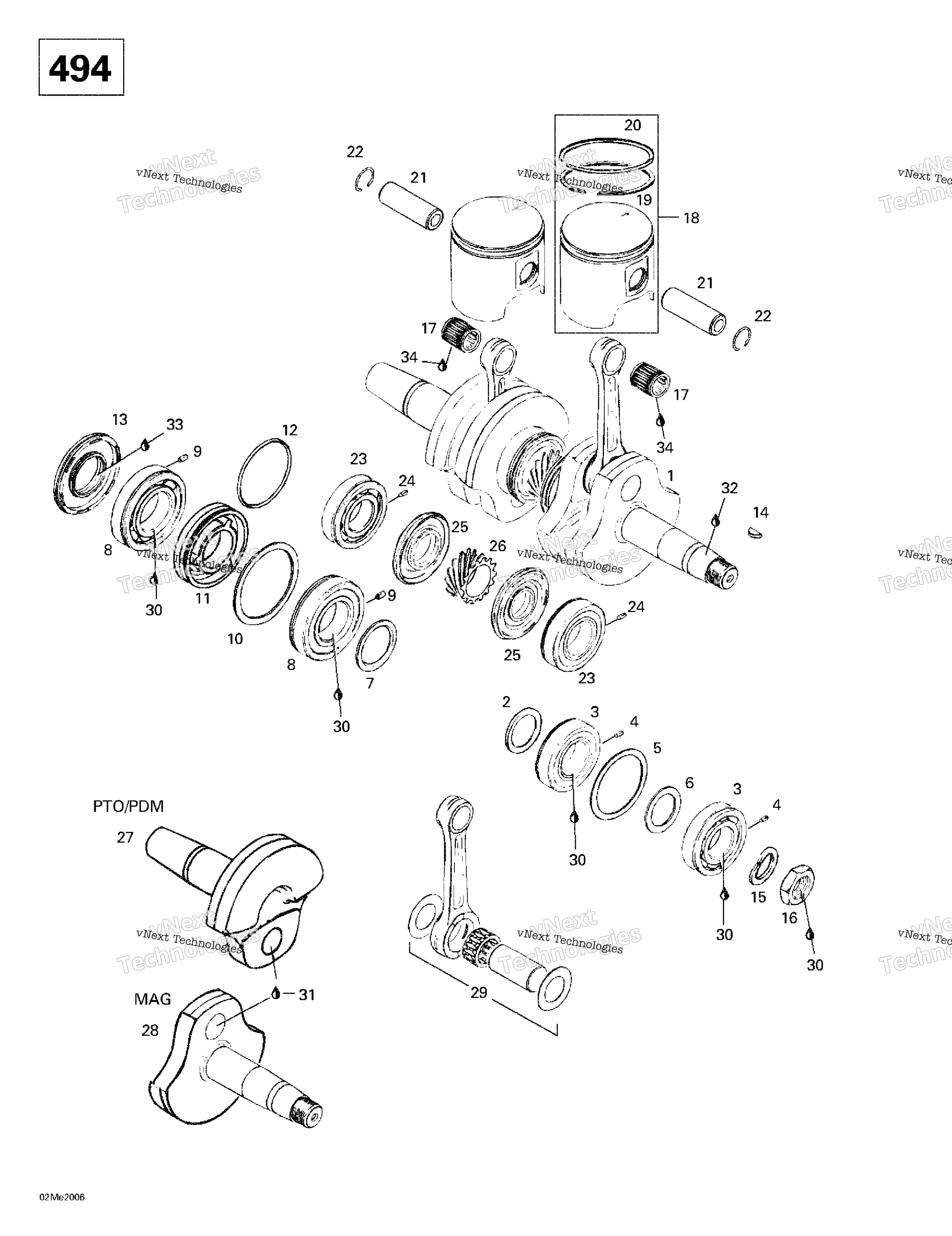 Коленчатый вал And Pistons