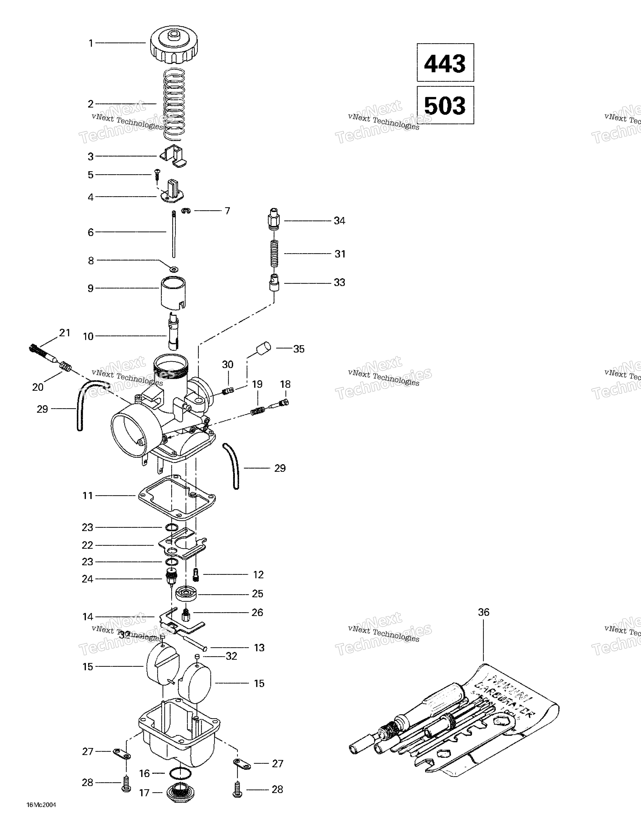 Carburetors 443 503