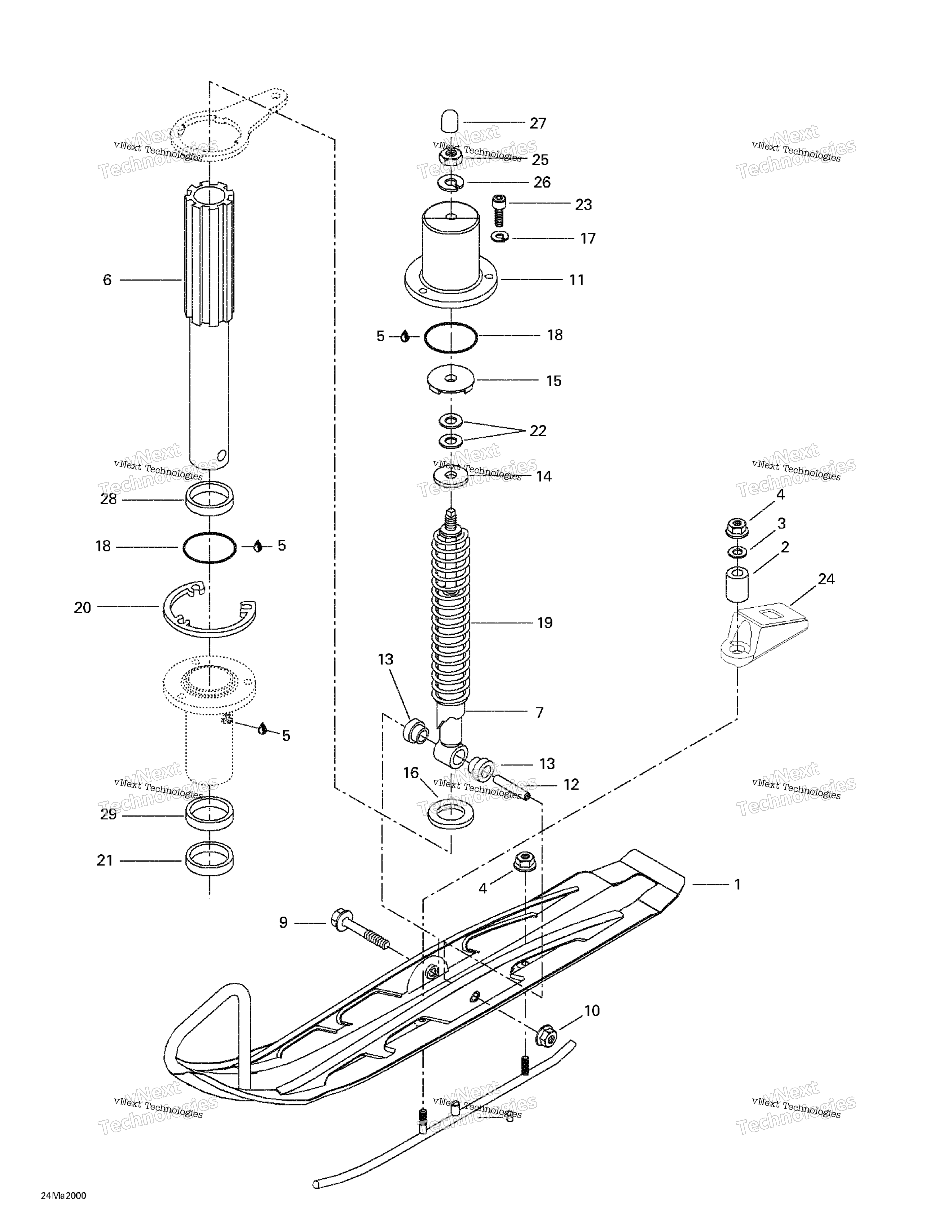 Передняя часть Suspension And Ski