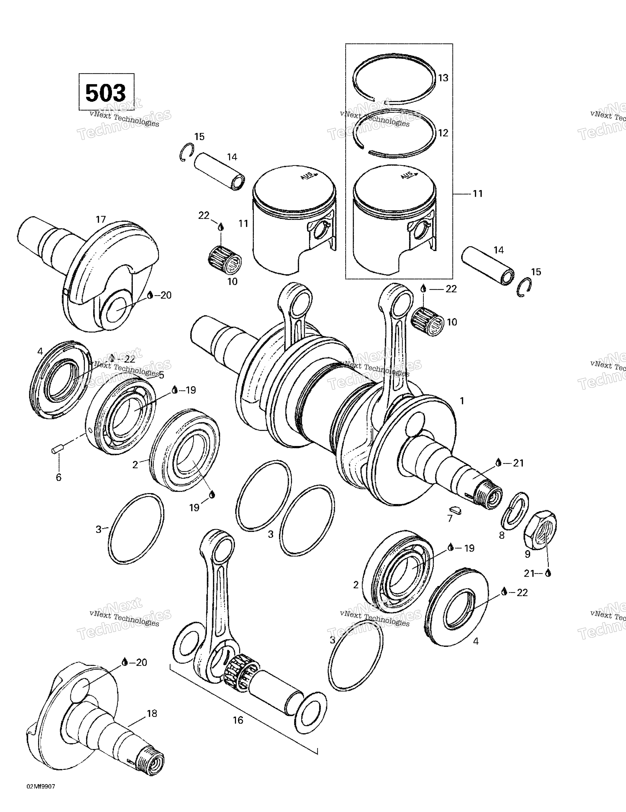 Коленчатый вал And Pistons (503)