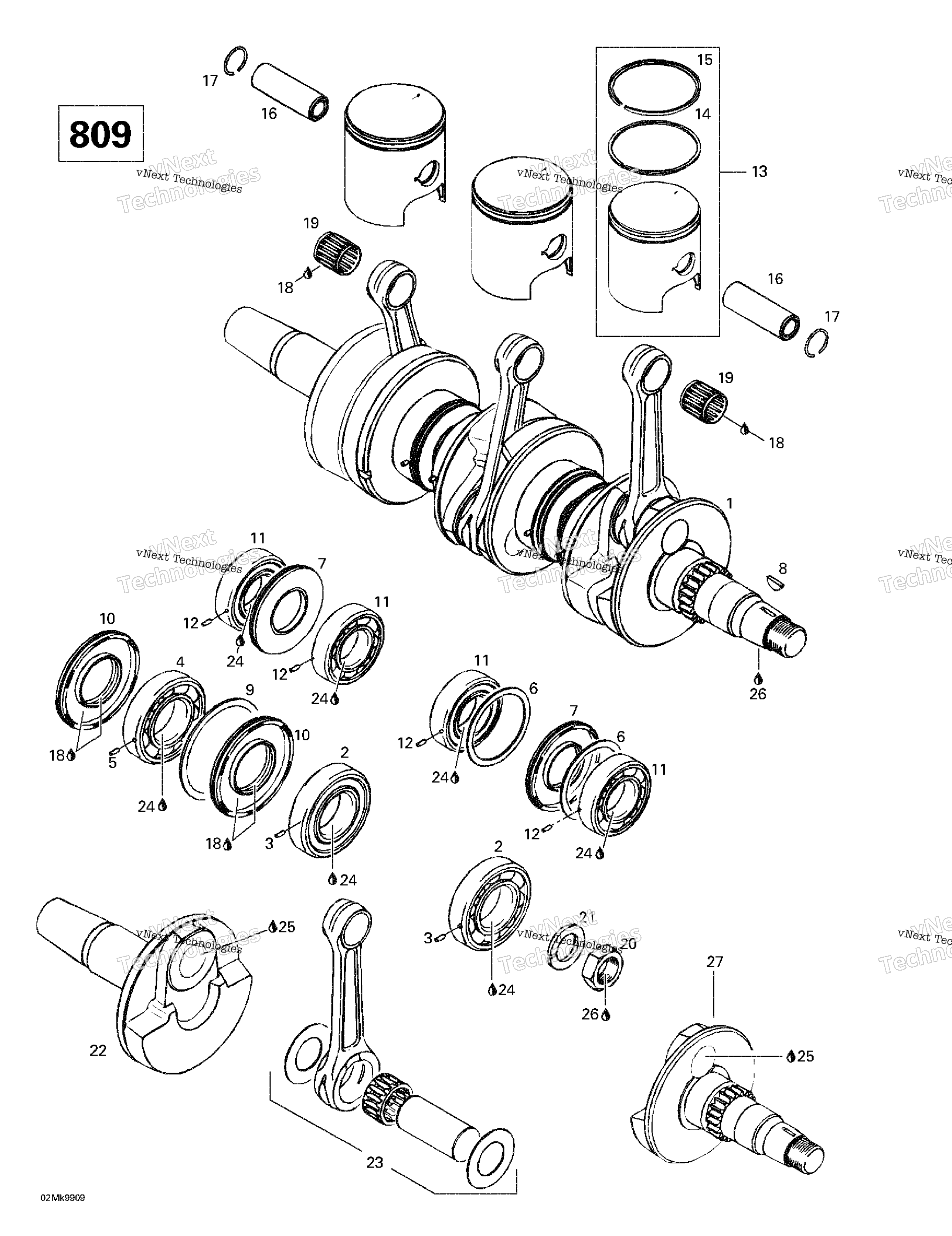 Коленчатый вал And Pistons (809)