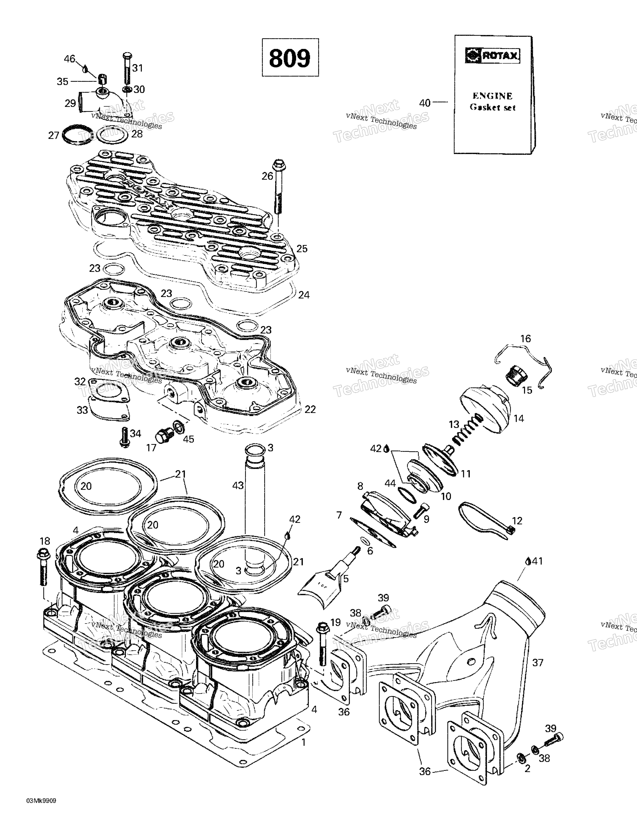 Cylinder, выхлоп коллектор (809)